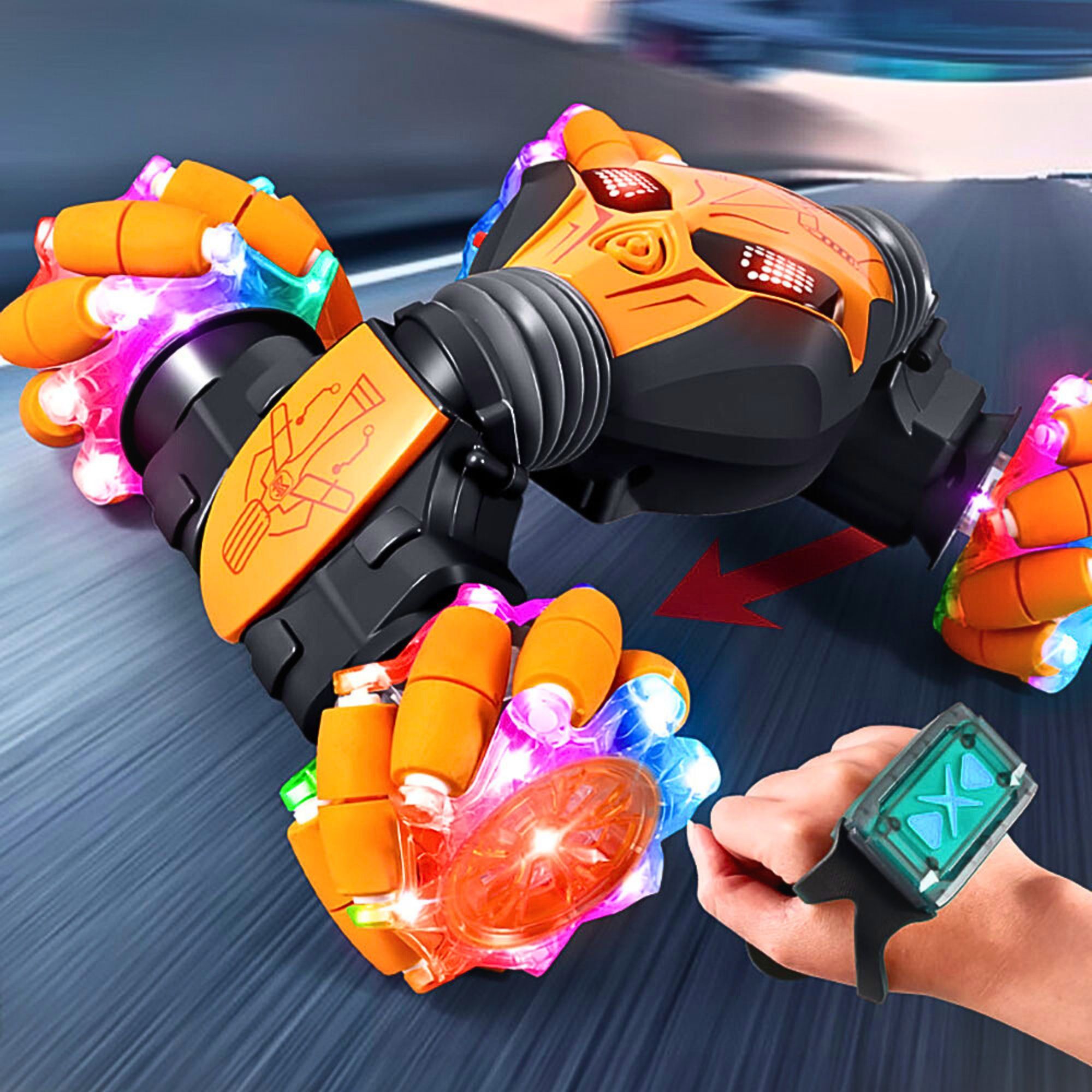 Foto 2 | Carros Juguete Para Niños Coche De Acrobacias Rotación 360° Naranja