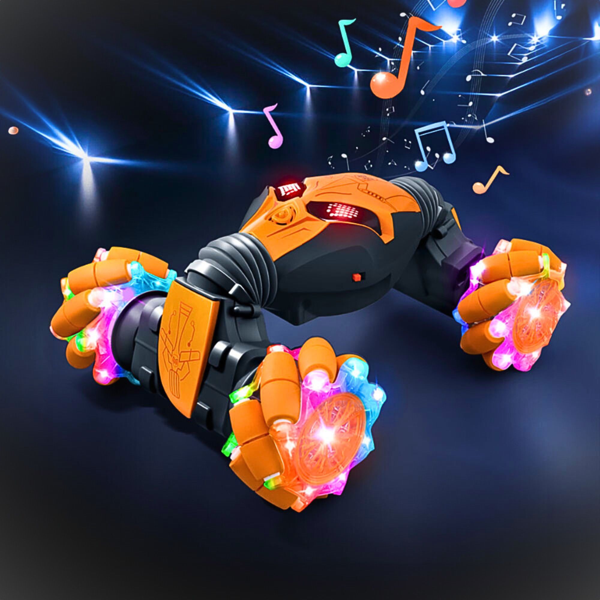 Foto 8 pulgar | Carros Juguete Para Niños Coche De Acrobacias Rotación 360° Naranja