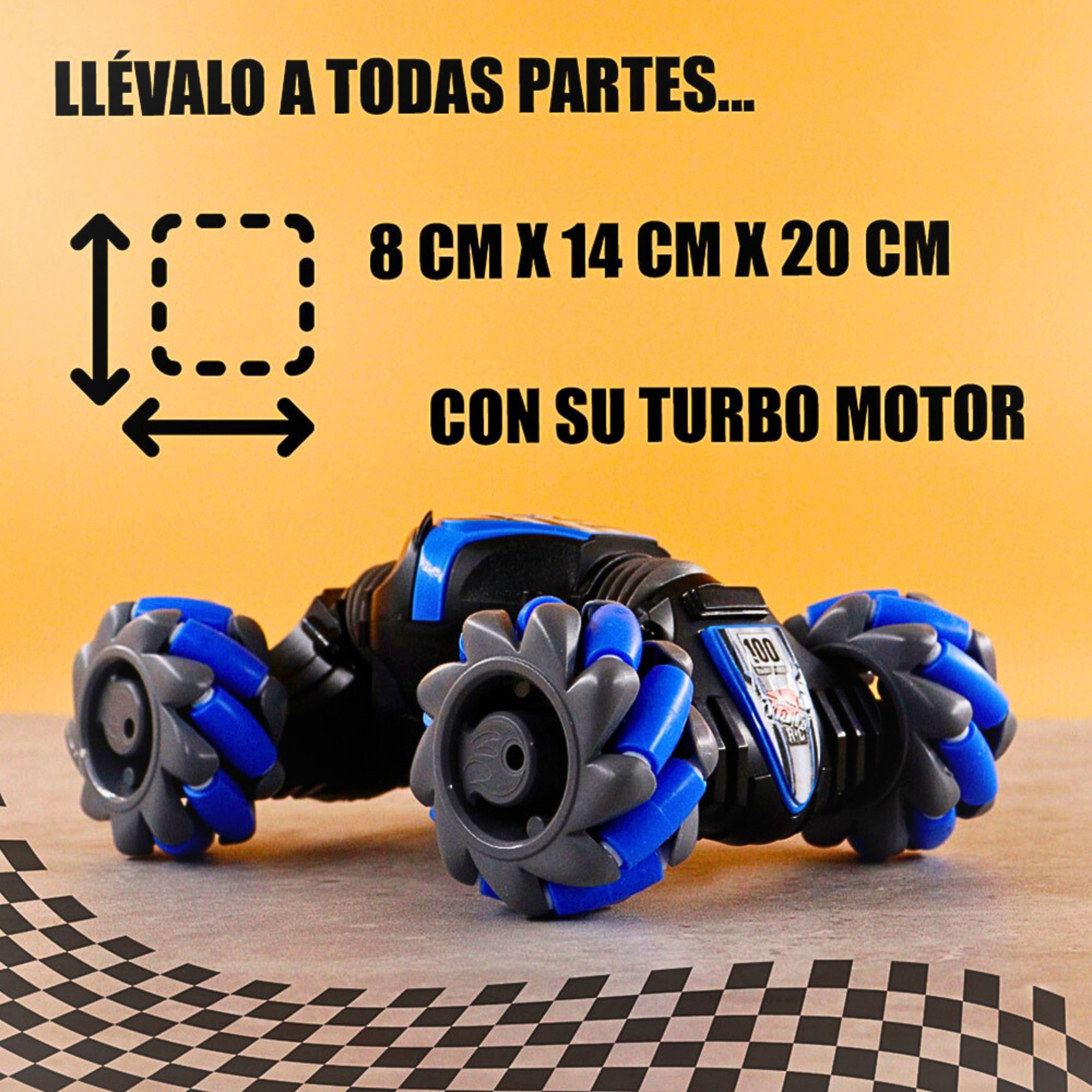Foto 6 pulgar | Carro Rc 4x4 Todoterreno Con Rotación 360° Y Llantas Mecanum Azul