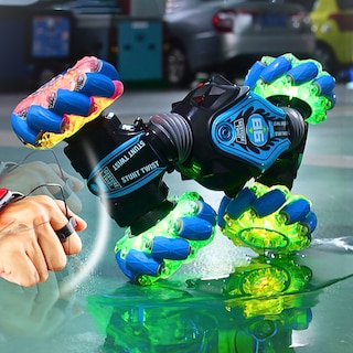 Foto 3 | Coche Teledirigido Juguete Rc 4wd Carro Acrobático Con Led Color Azul