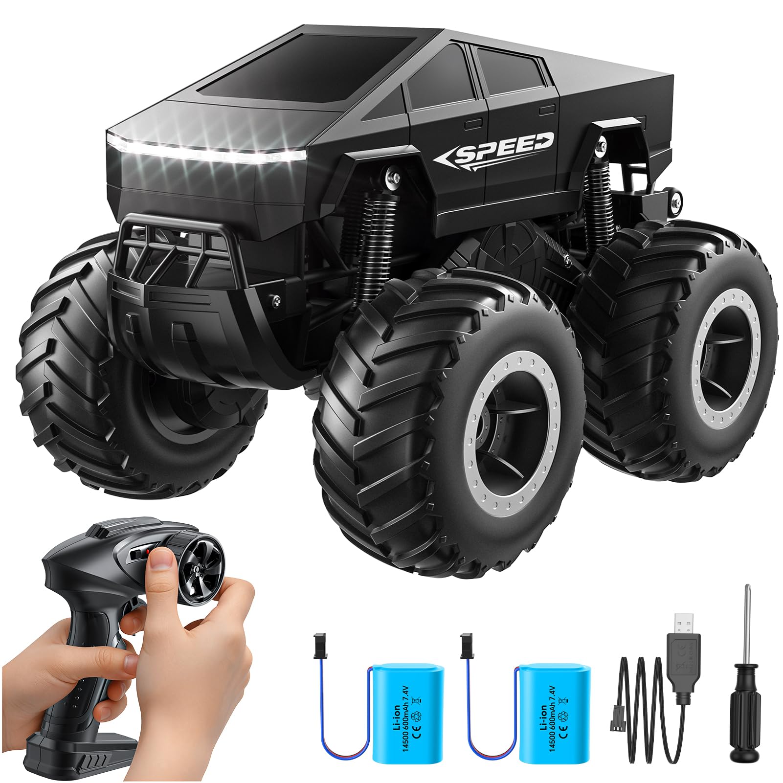 Foto 2 pulgar | Rc Car Hometall Monster Truck 4wd Impermeable A Escala 1:16 Para Niños - Venta Internacional.