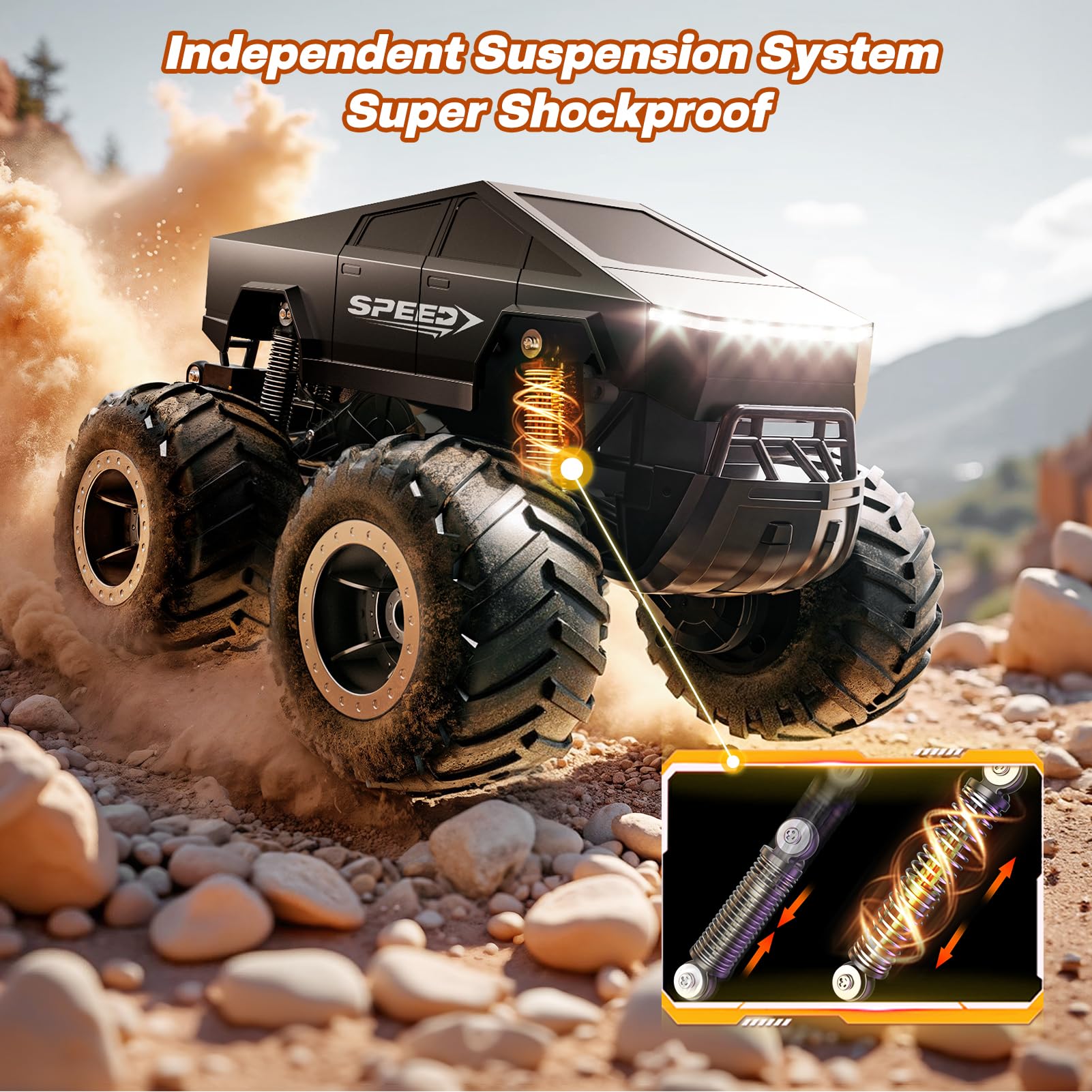 Foto 3 pulgar | Rc Car Hometall Monster Truck 4wd Impermeable A Escala 1:16 Para Niños - Venta Internacional.