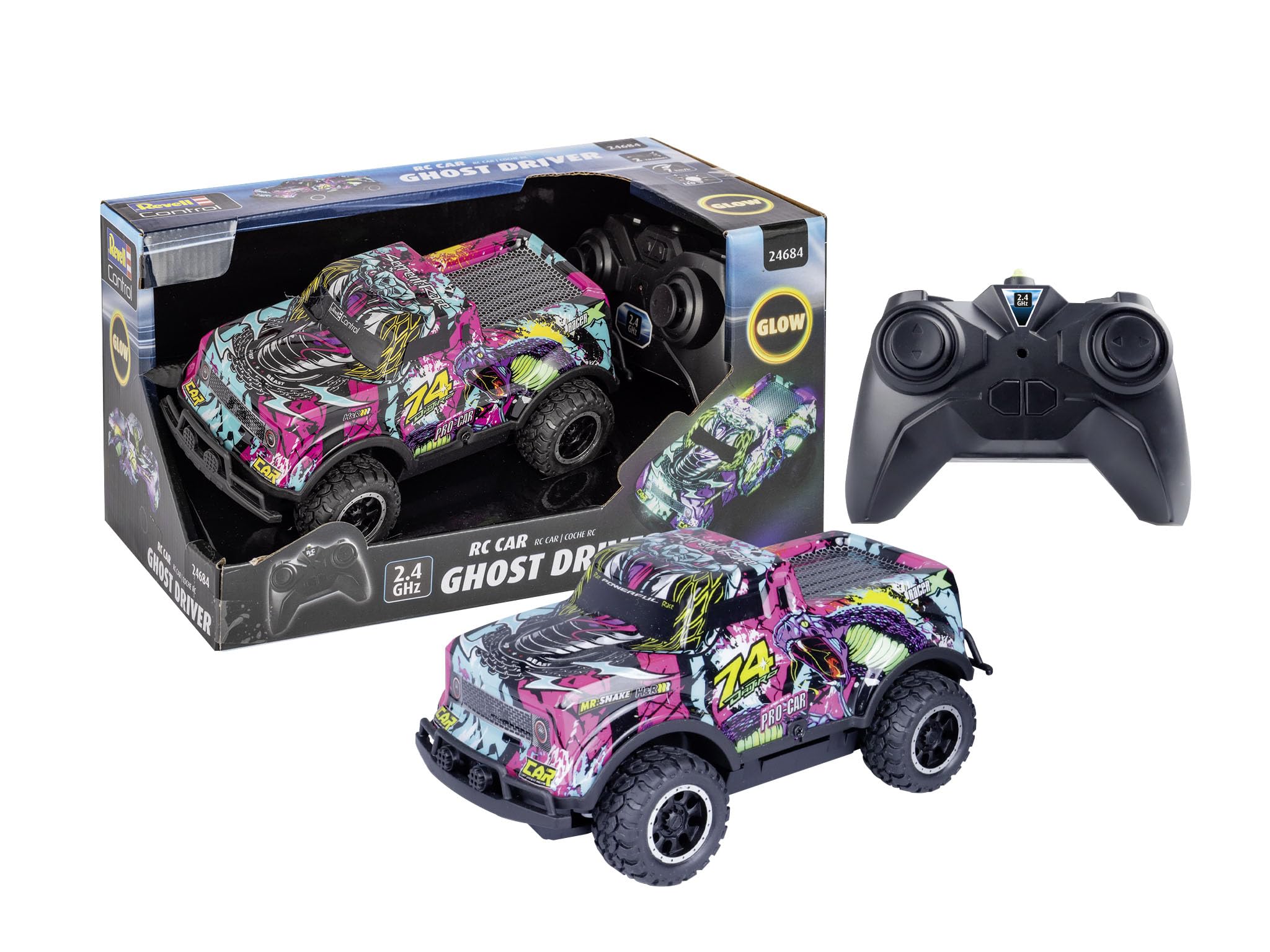 Foto 1 | Auto De Juguete Con Mando A Distancia Revell Ghost Driver Para Niños, Color Morado - Venta Internacional.