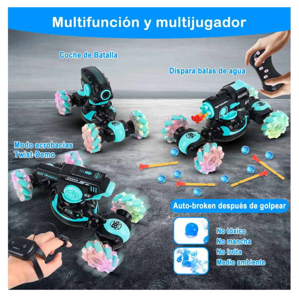 Foto 6 pulgar | Control Remoto 4wd Tanque Lanza Balas Belug, Verde Negro