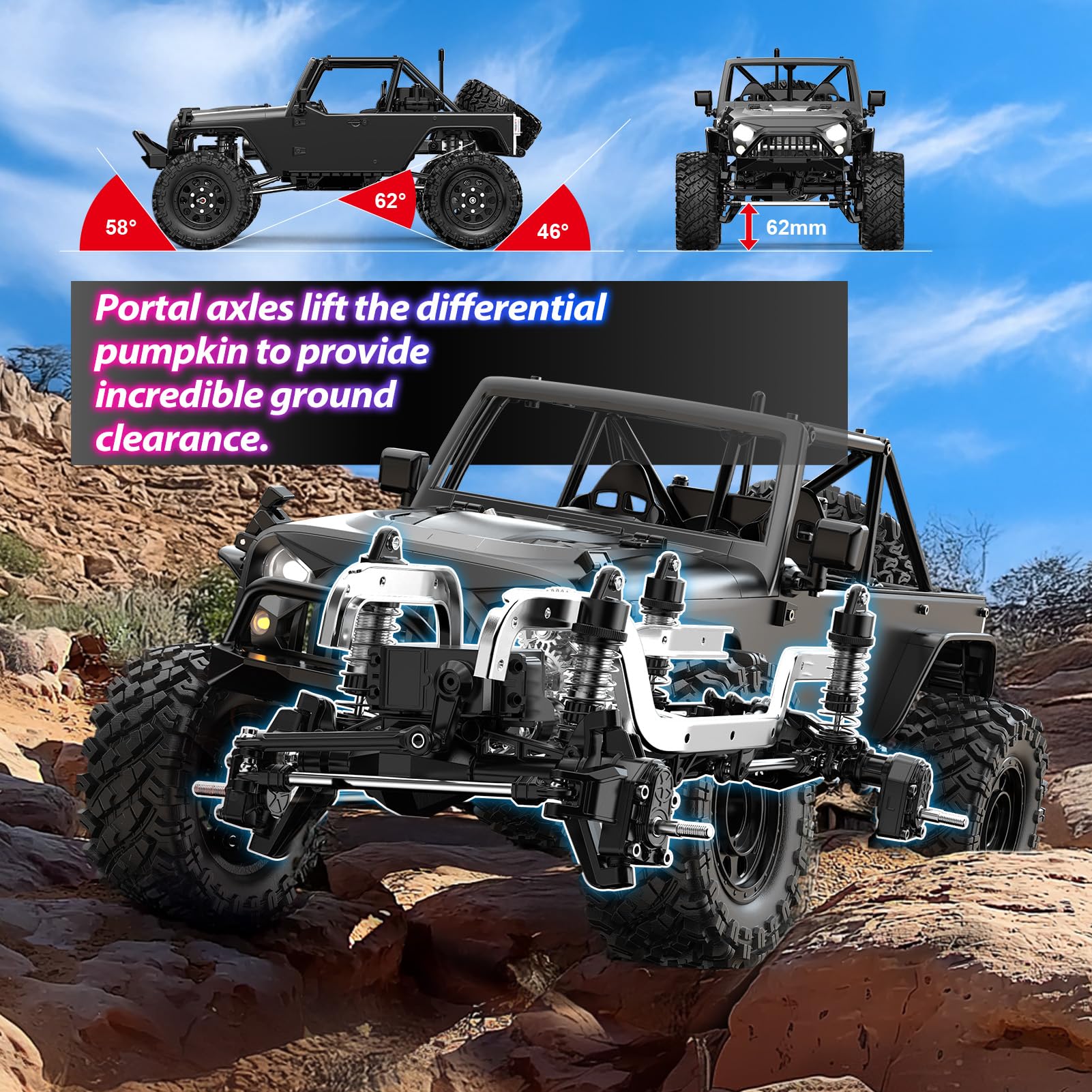 Foto 3 pulgar | Rc Rock Crawler Hyper Go H12y 1/12 4x4 Sin Escobillas Para Adultos - Venta Internacional.