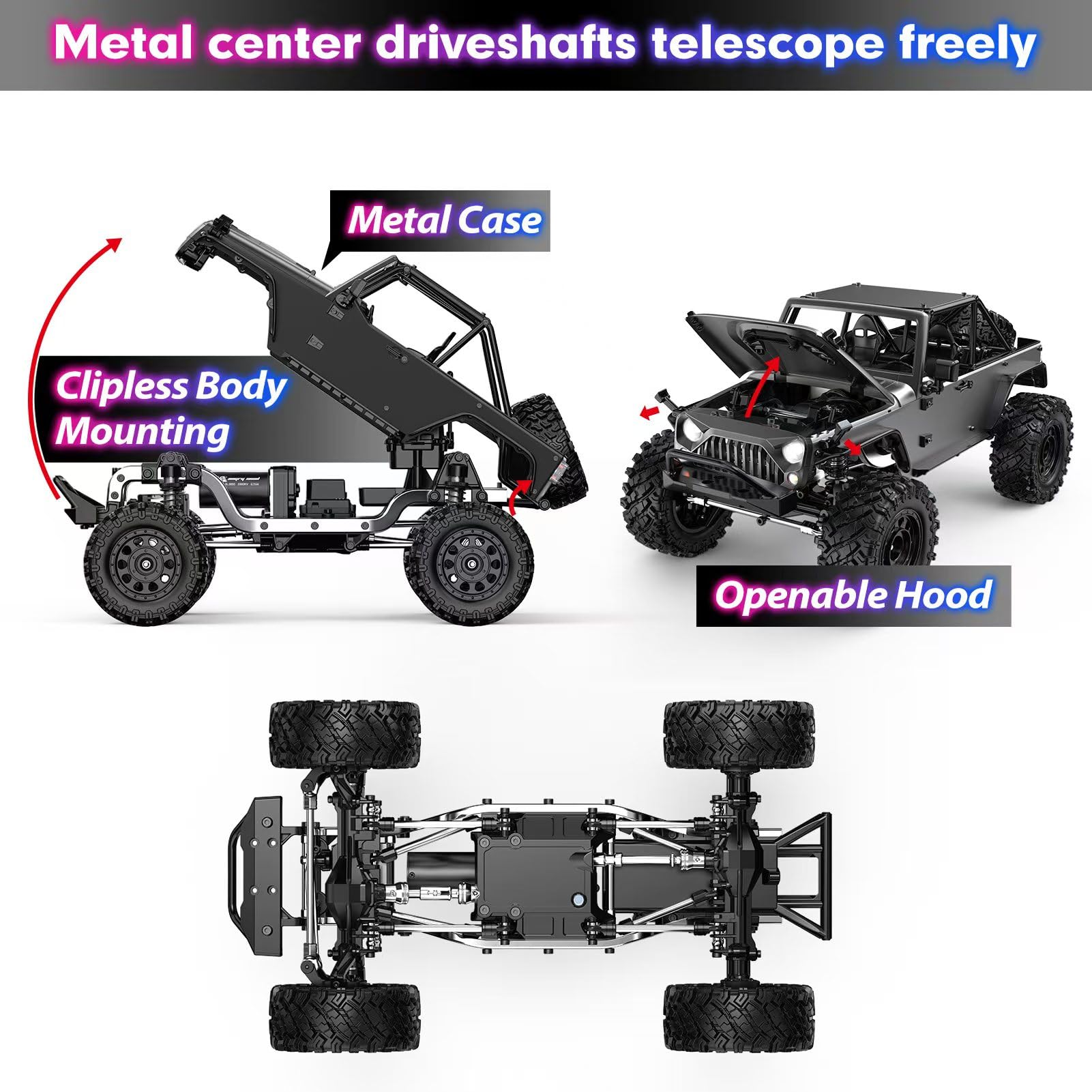 Foto 6 pulgar | Rc Rock Crawler Hyper Go H12y 1/12 4x4 Sin Escobillas Para Adultos - Venta Internacional.