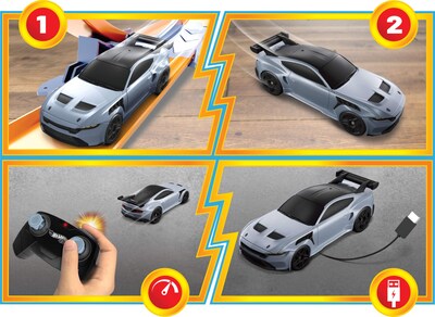 Foto 3 | Auto Rc De Juguete Hot Wheels Ford Mustang Gtd 1:64 Con Recarga Usb - Venta Internacional.