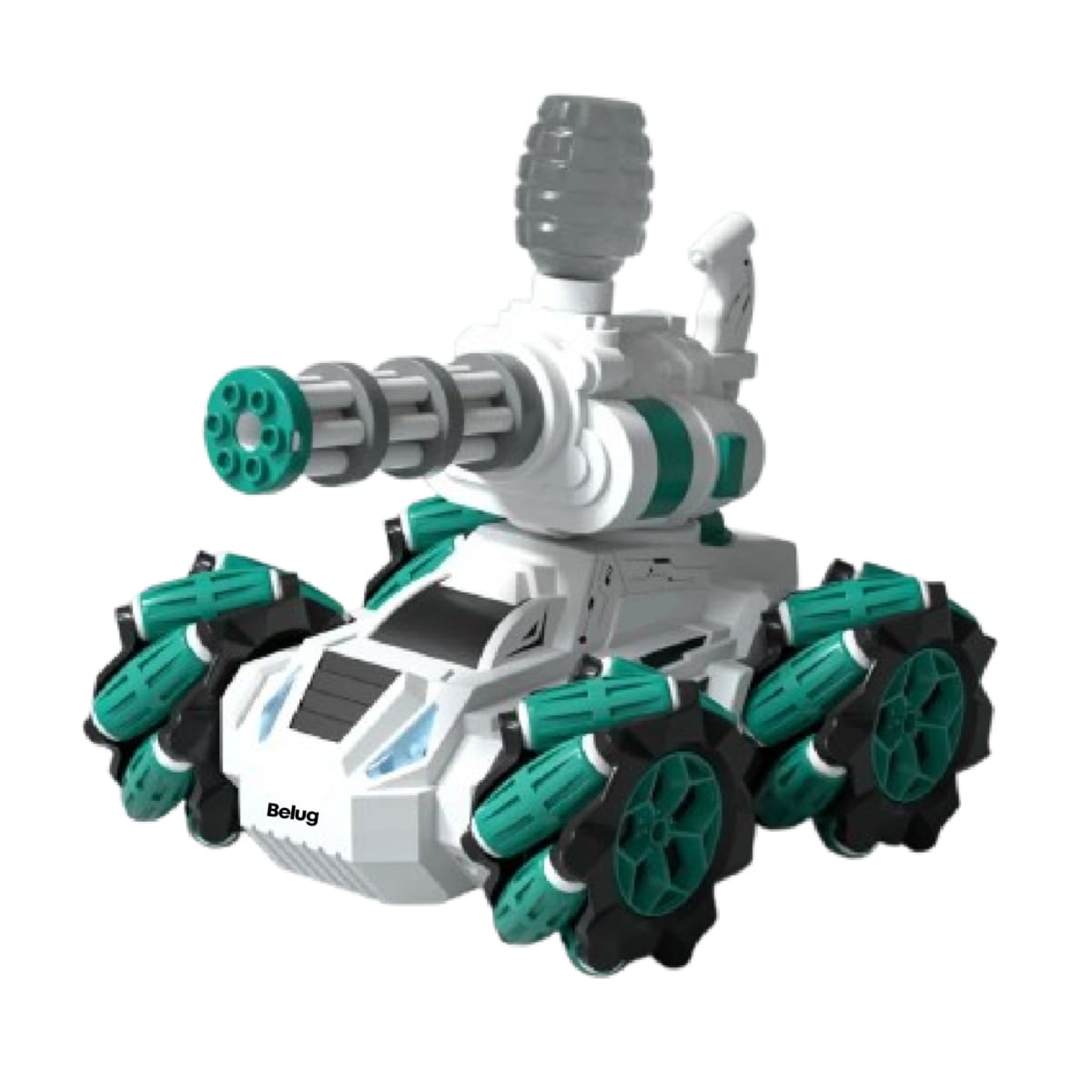 Autos A Control Remoto 4pz Belug  Blanco Verde $1,509
