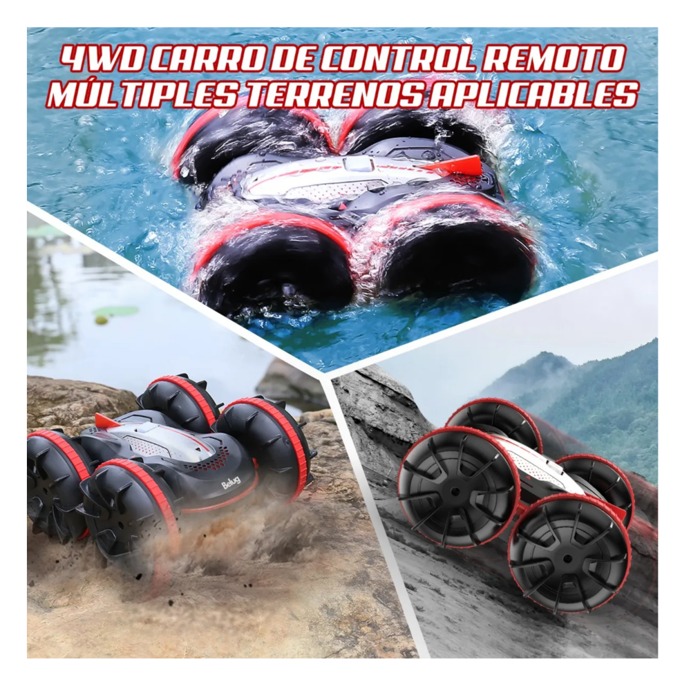 Foto 4 | Coches Control Remoto 3 Baterías Belug  Negro Detalles Rojos
