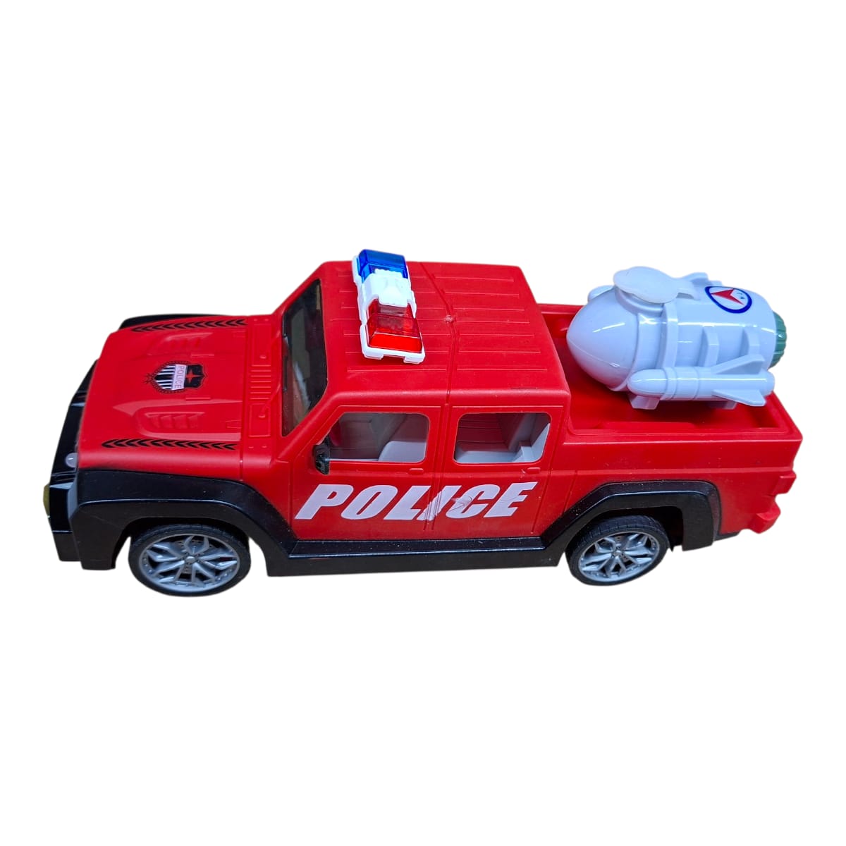 Foto 3 pulgar | Camioneta A Control Remoto Policia C/humo Recargable Rojo
