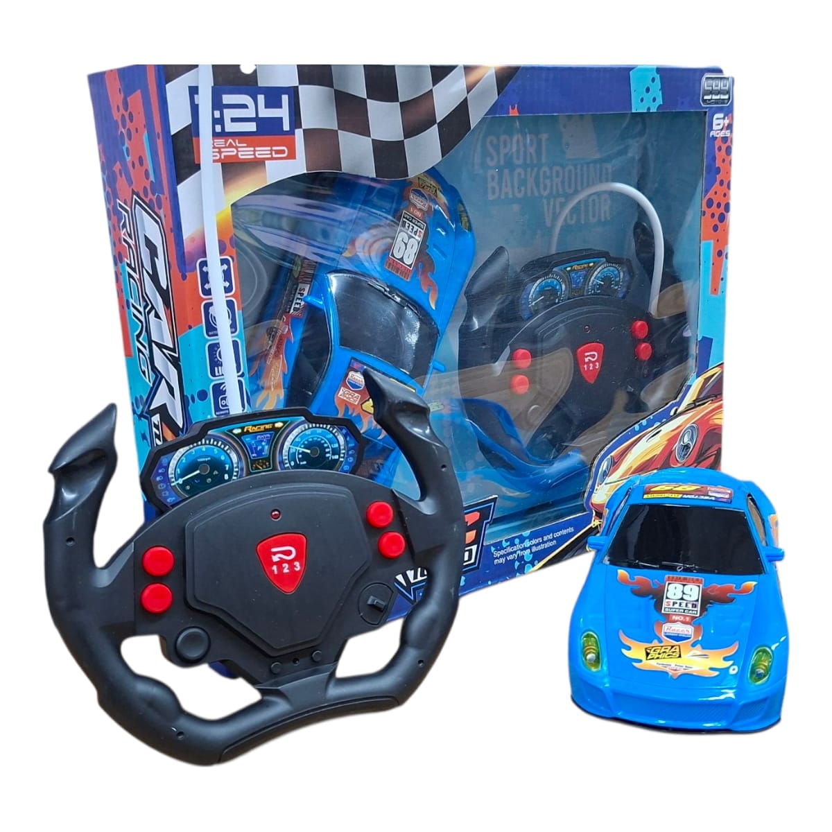 Carro A Control Remoto Car Turbo Azul $259
