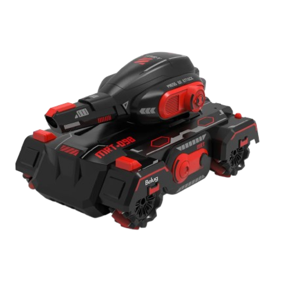 Foto 1 | Carro De Juguete Tanque Mrt-098 A Control Remoto Belug  Negro Con  Rojo