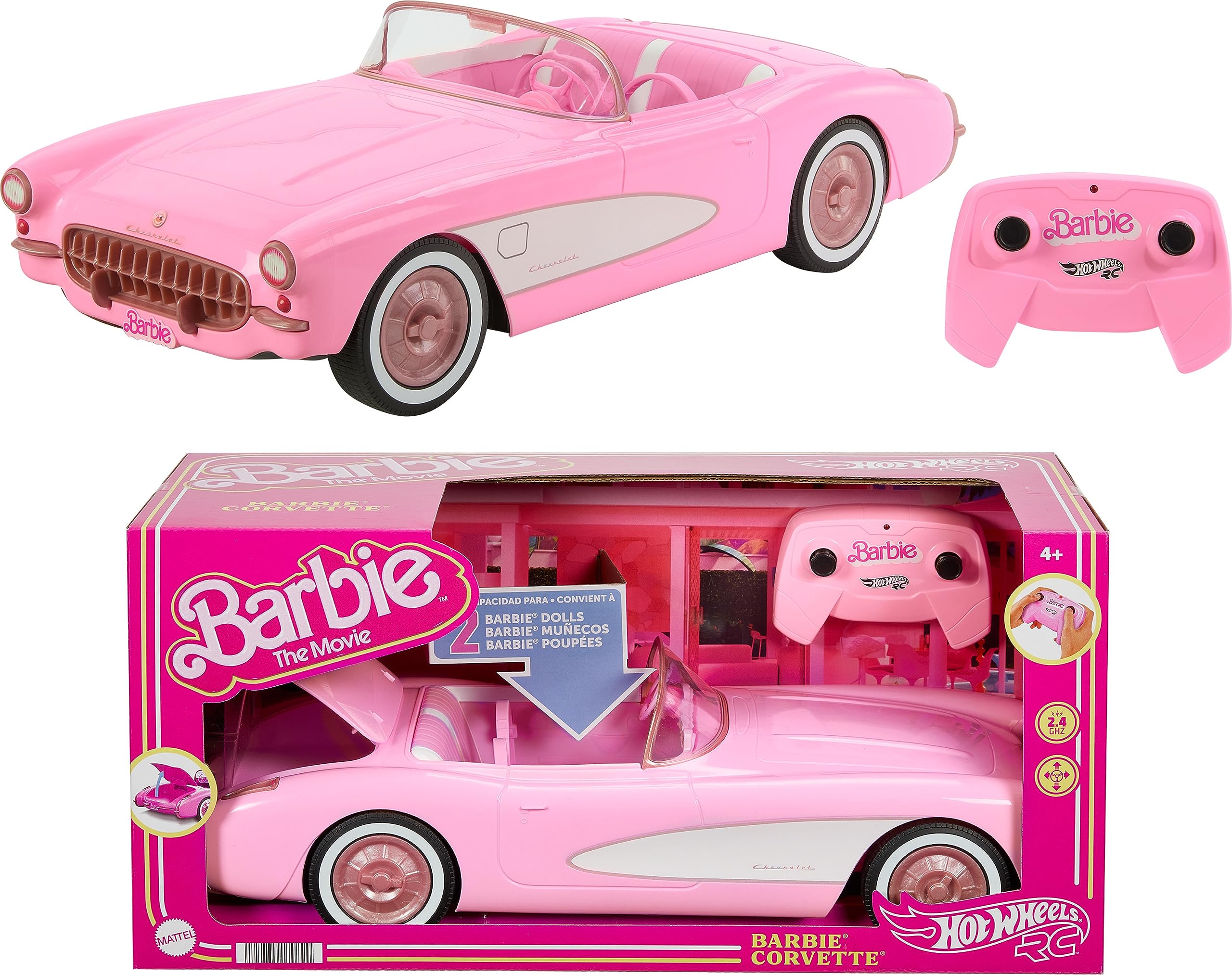 Foto 1 | Coche De Juguete Hot Wheels Barbie Rc Corvette Con Control Remoto - Venta Internacional.