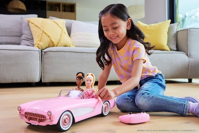 Foto 2 | Coche De Juguete Hot Wheels Barbie Rc Corvette Con Control Remoto - Venta Internacional.