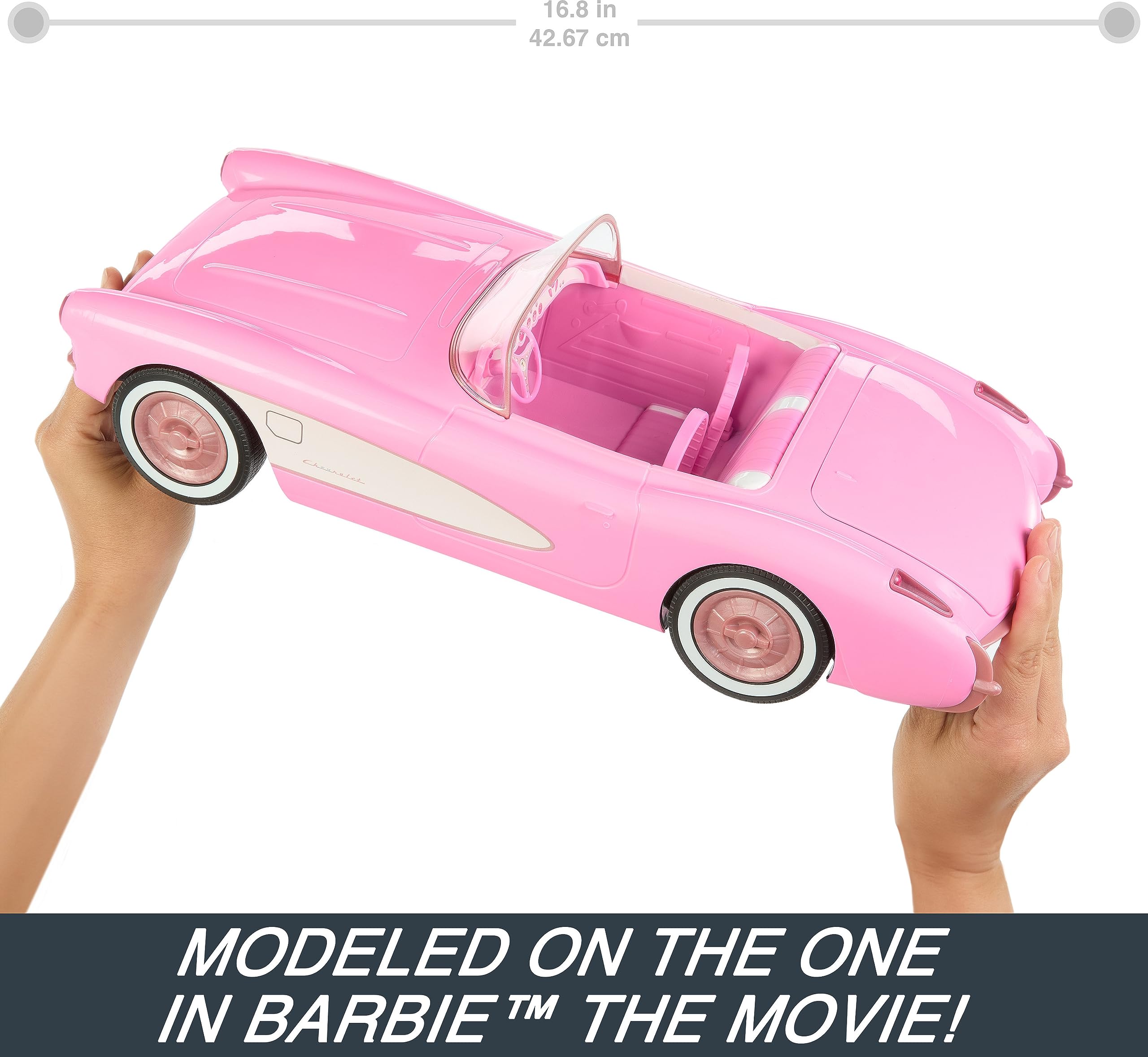 Foto 3 | Coche De Juguete Hot Wheels Barbie Rc Corvette Con Control Remoto - Venta Internacional.