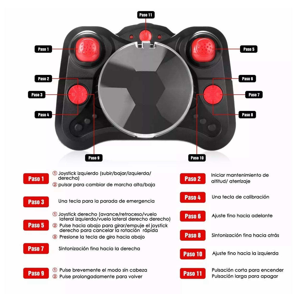 Foto 3 pulgar | Mini Drone Para Niños Principiantes 2.4ghz Rc Quadcopter Rojo