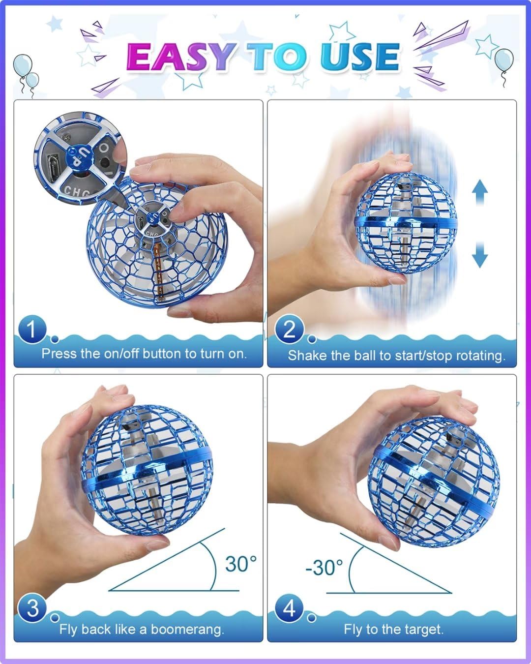 Foto 4 pulgar | Minidron Athleria Ufo Magic Flying Orb Ball Con Luces Para Niños - Venta Internacional.