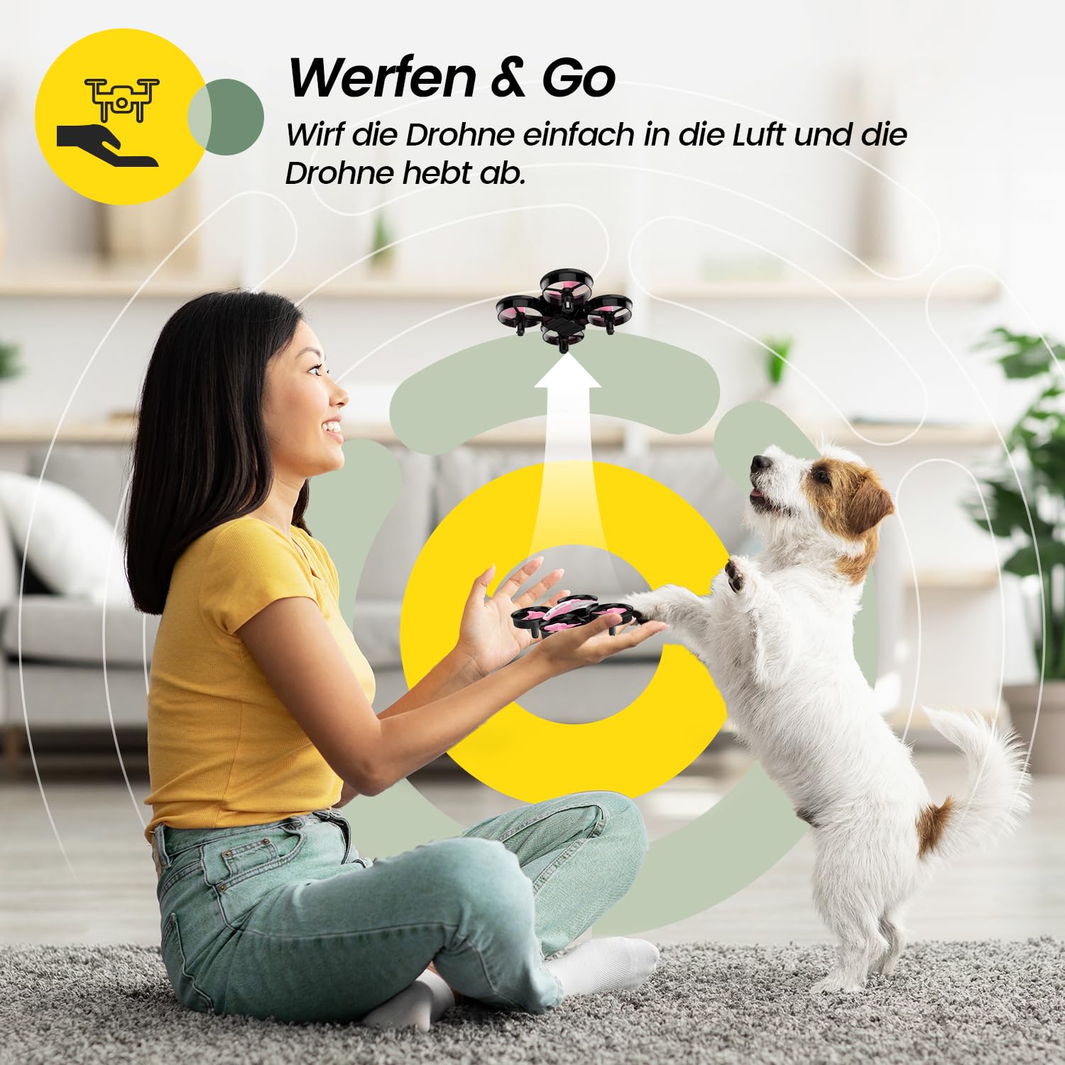 Foto 2 | Mini Drone Holy Stone Hs210 Para Niños De 8 A 12 Años Y Principiantes, Color Rosa - Venta Internacional.