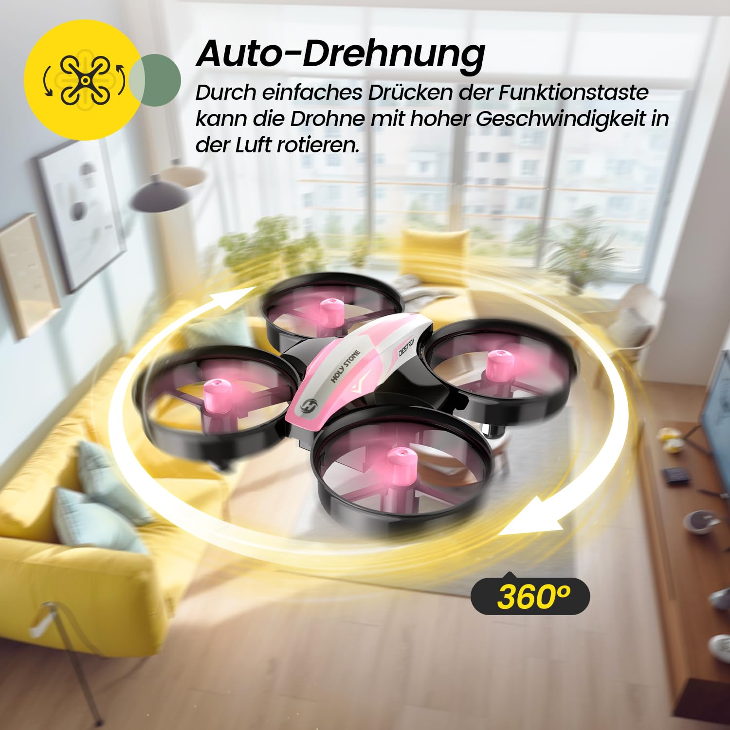 Foto 4 pulgar | Mini Drone Holy Stone Hs210 Para Niños De 8 A 12 Años Y Principiantes, Color Rosa - Venta Internacional.