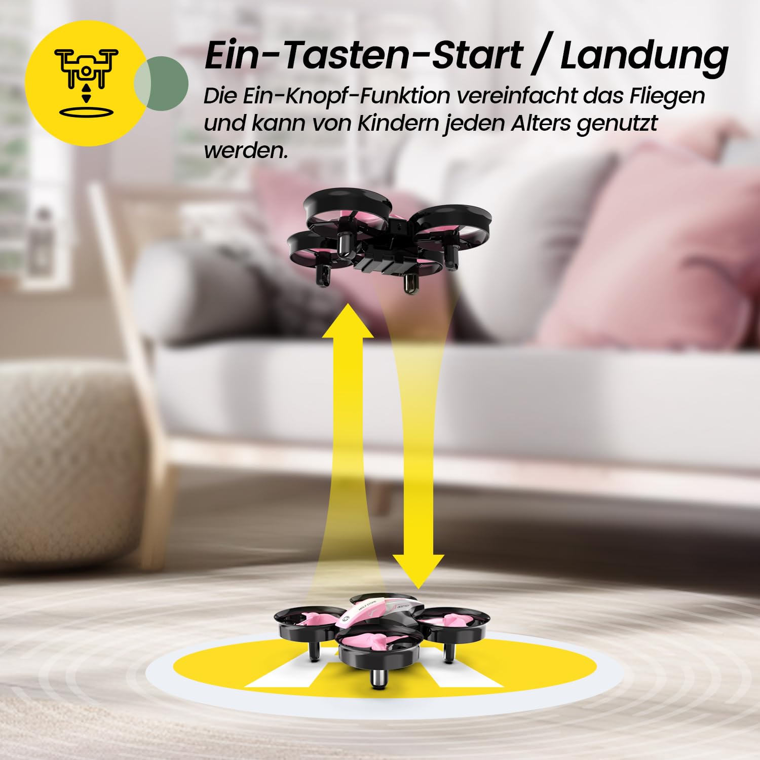 Foto 7 pulgar | Mini Drone Holy Stone Hs210 Para Niños De 8 A 12 Años Y Principiantes, Color Rosa - Venta Internacional.