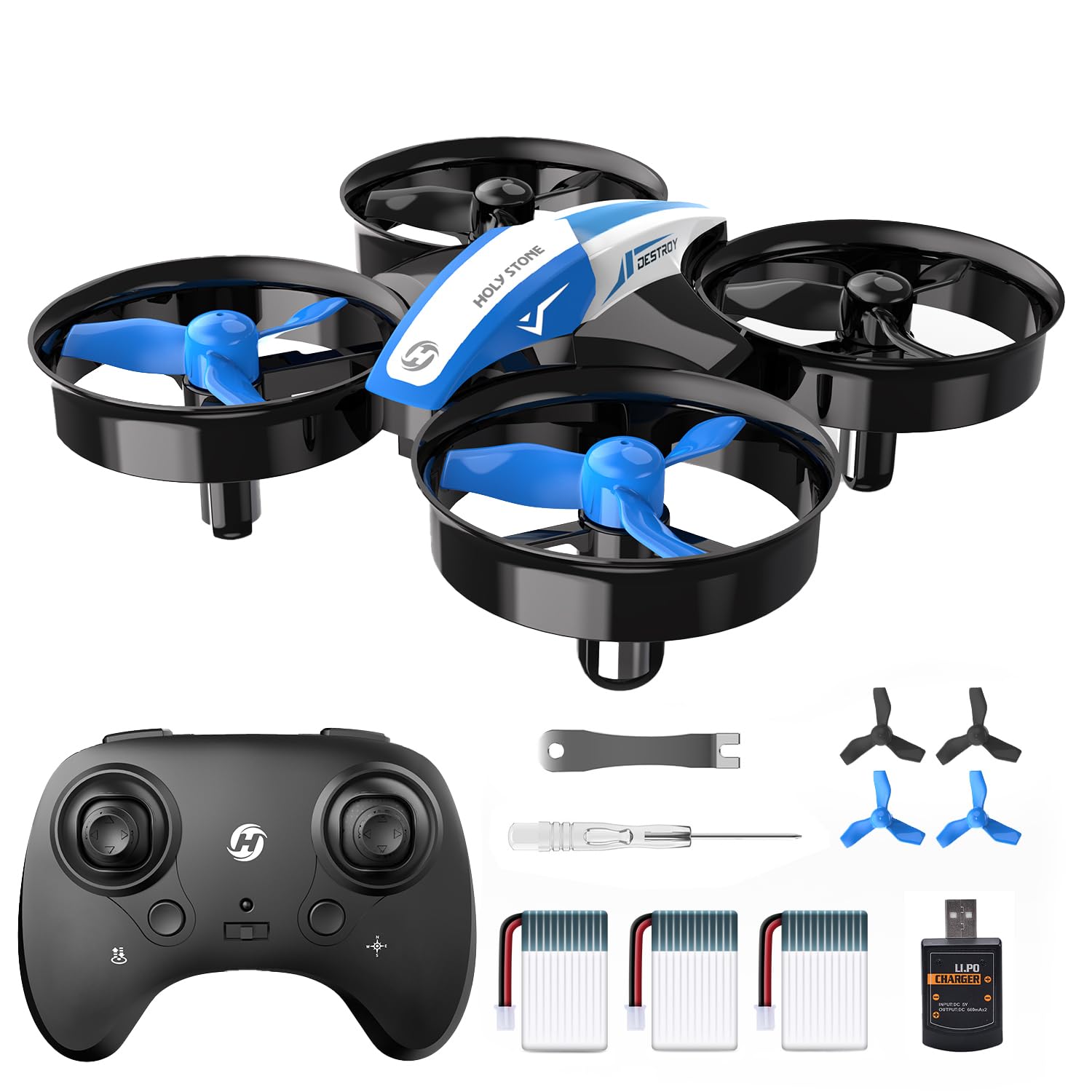 Mini Drone Holy Stone Hs210 Para Niños Y Principiantes, Color Azul - Venta Internacional.