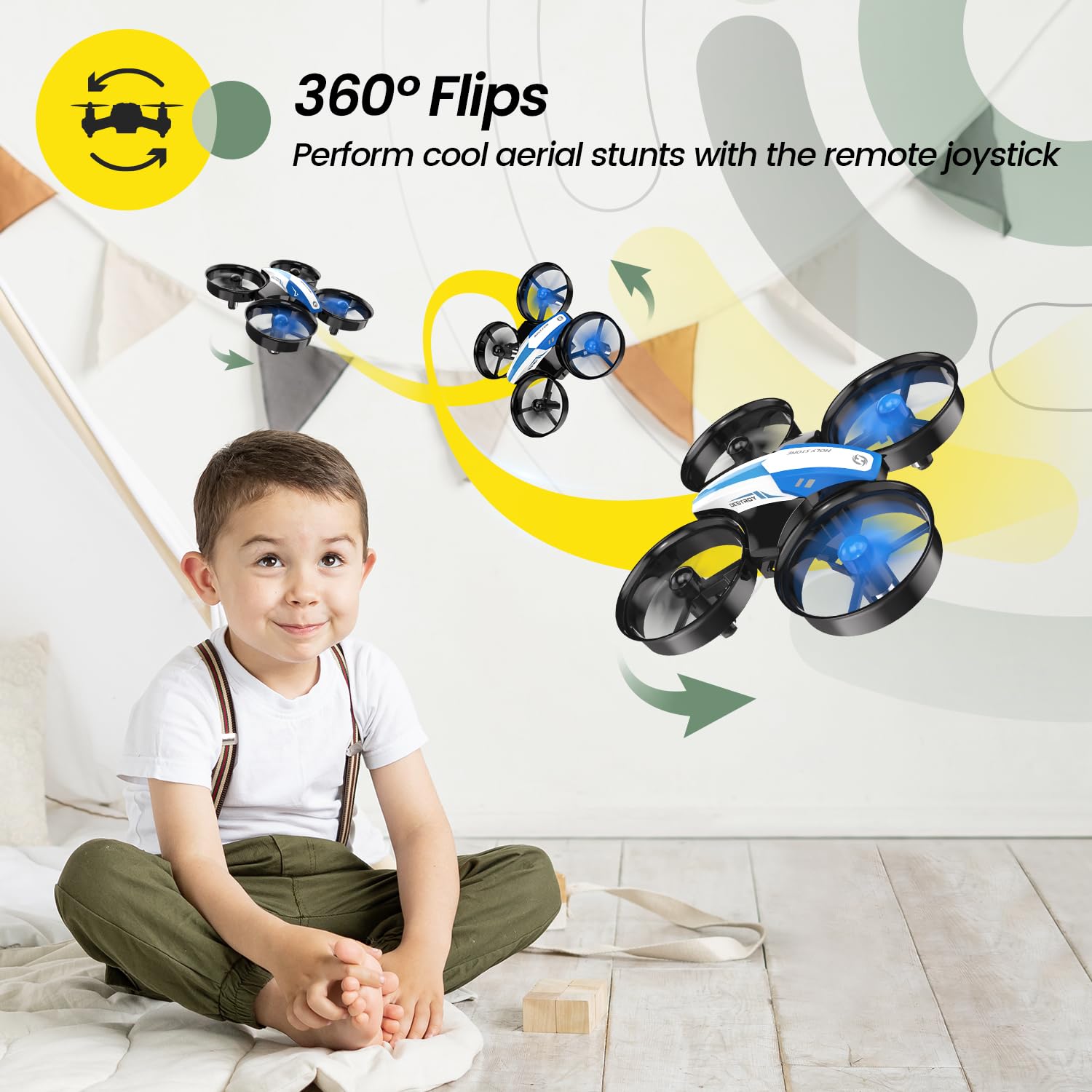 Foto 5 pulgar | Mini Drone Holy Stone Hs210 Para Niños Y Principiantes, Color Azul - Venta Internacional.
