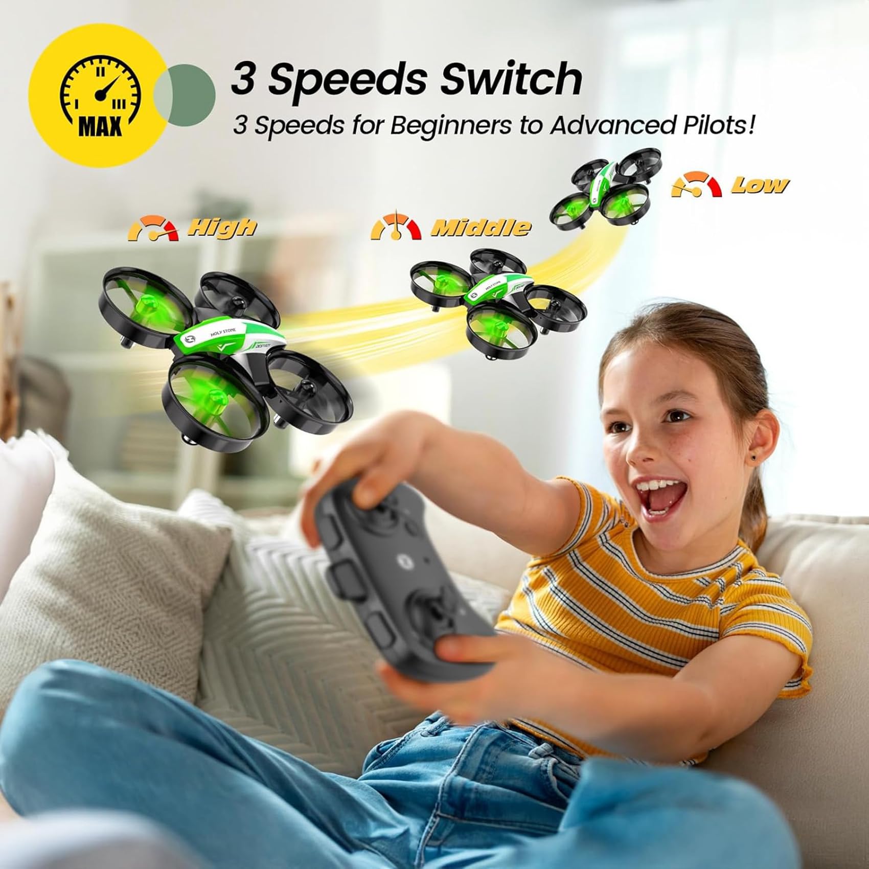Foto 6 pulgar | Drone Holy Stone Hs210 Mini Para Niños Y Principiantes Con 3 Baterías - Venta Internacional.