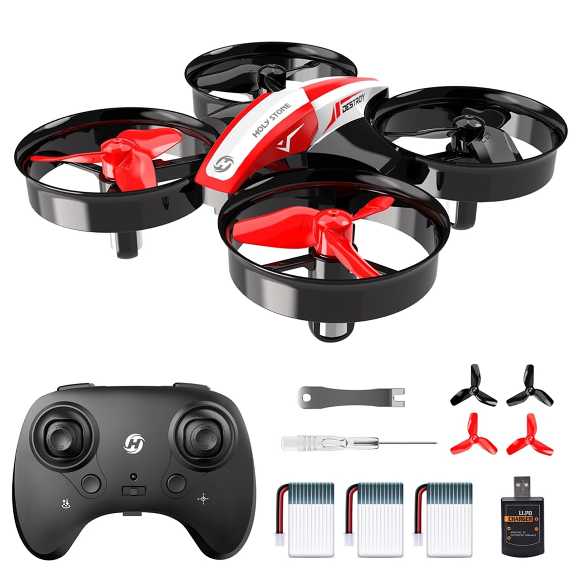 Mini Dron Holy Stone Hs210 Para Niños Y Principiantes Con 3 Baterías - Venta Internacional.