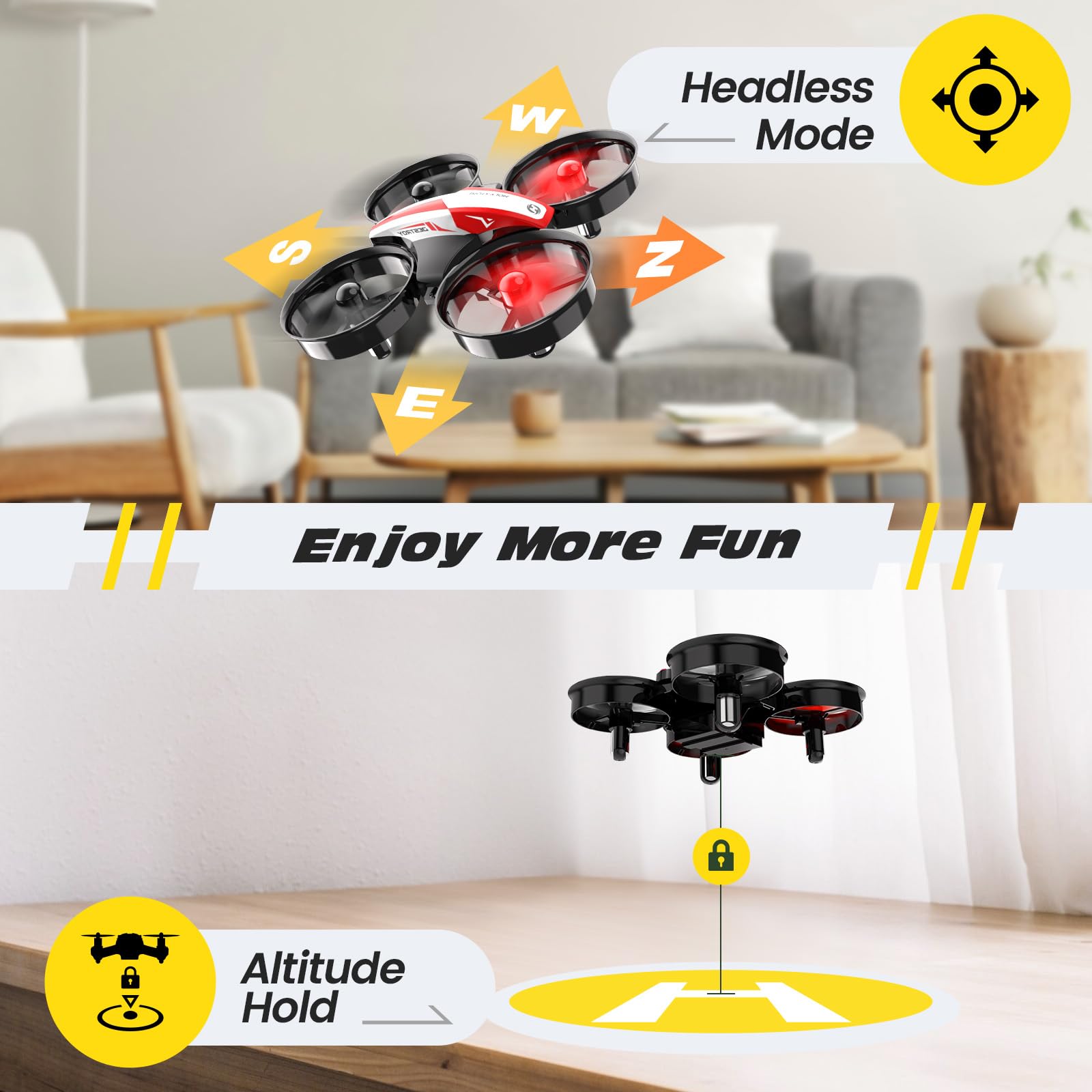 Foto 7 pulgar | Mini Dron Holy Stone Hs210 Para Niños Y Principiantes Con 3 Baterías - Venta Internacional.