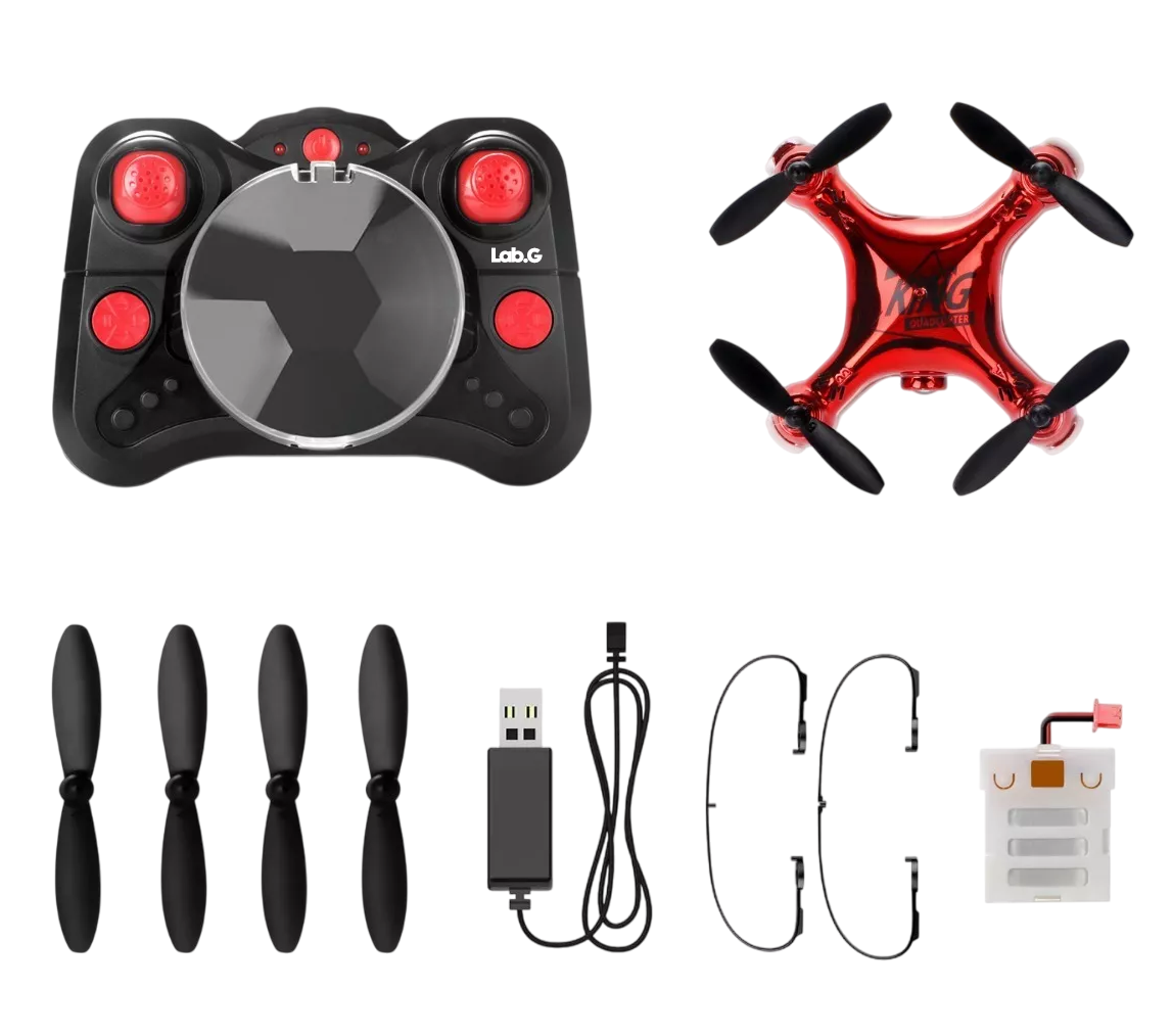 Mini Drone Para Niños Principiantes Lab.g 2.4ghz Rc Quadcopter Rojo