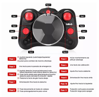 Foto 2 | Mini Drone Para Niños Principiantes Lab.g 2.4ghz Rc Quadcopter Rojo