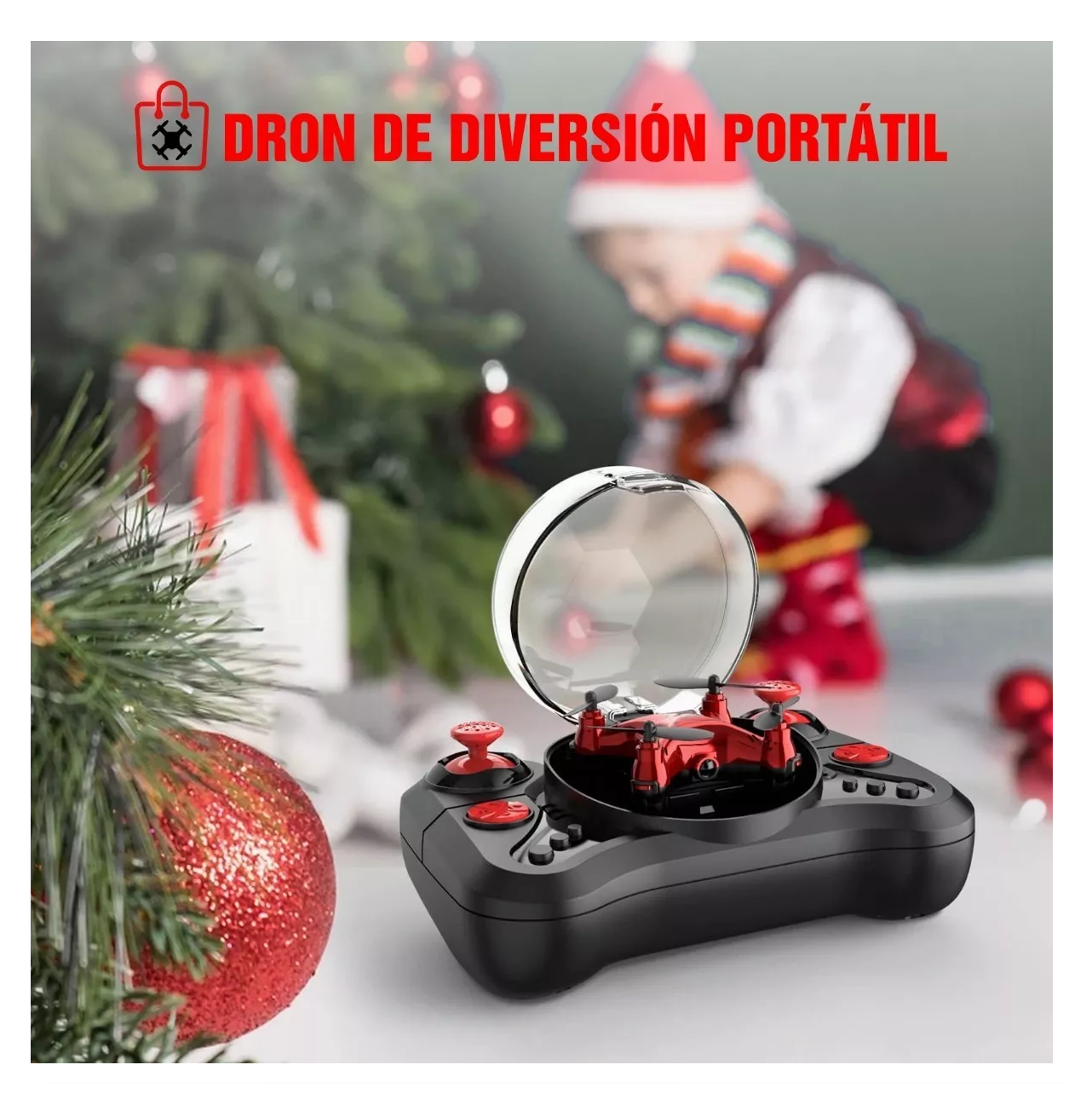 Foto 4 pulgar | Mini Drone Para Niños Principiantes Lab.g 2.4ghz Rc Quadcopter Rojo