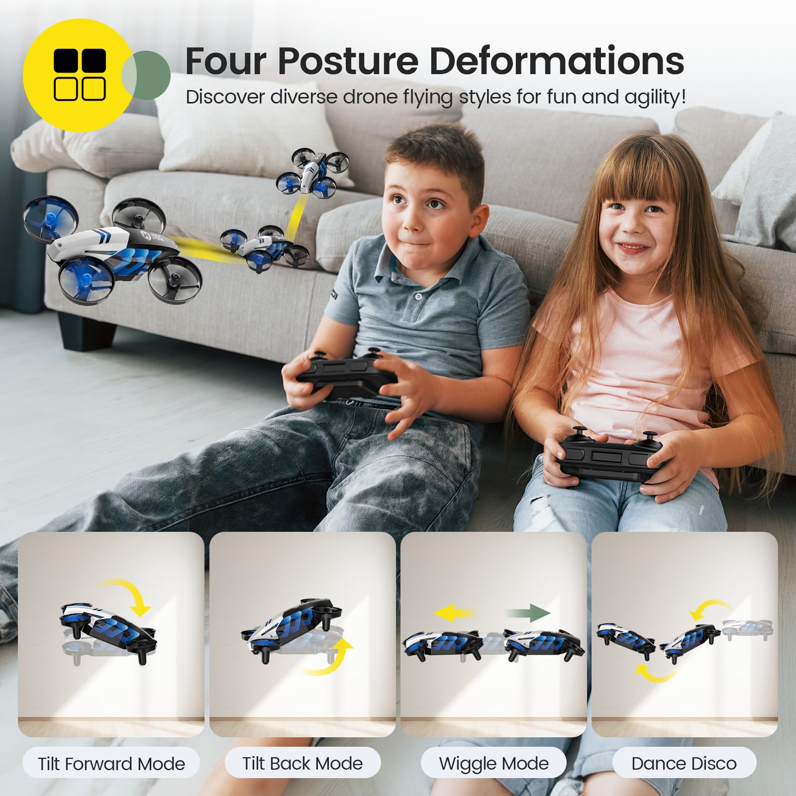 Foto 4 pulgar | Drone Holy Stone Hs210t 2 En 1, Mini Para Interiores, Para Niños - Venta Internacional.