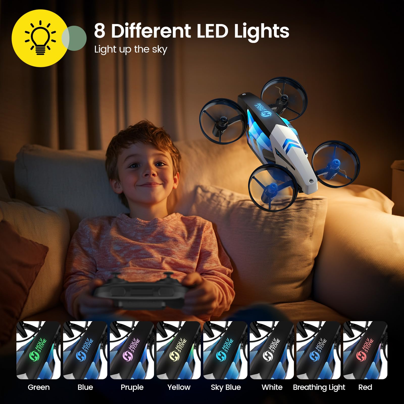 Foto 4 | Drone Holy Stone Hs210t 2 En 1, Mini Para Interiores, Para Niños - Venta Internacional.
