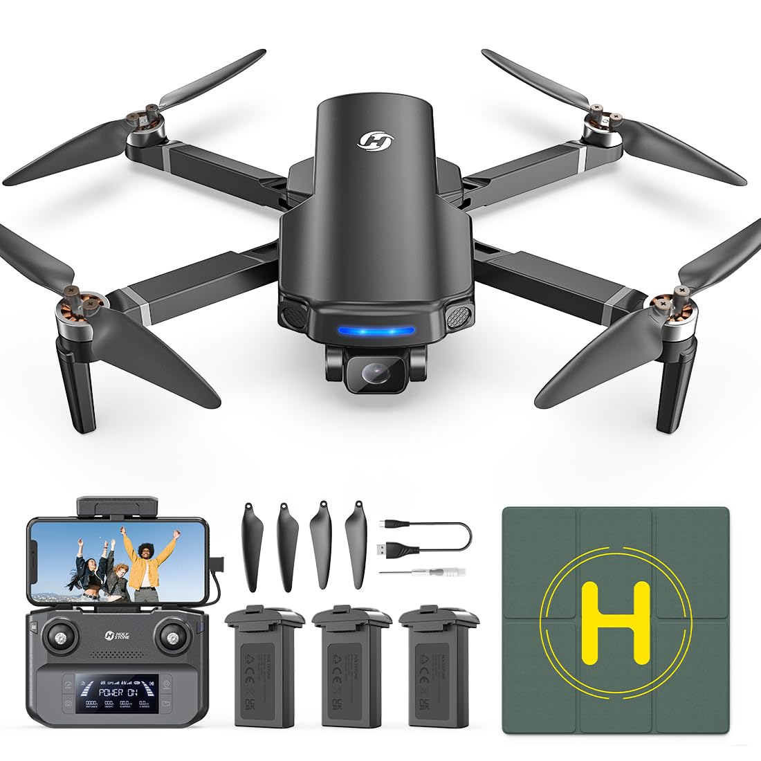 Drones Gps Holy Stone Hs360s Con Cámara 4k Uhd Y 3 Baterías - Venta Internacional.