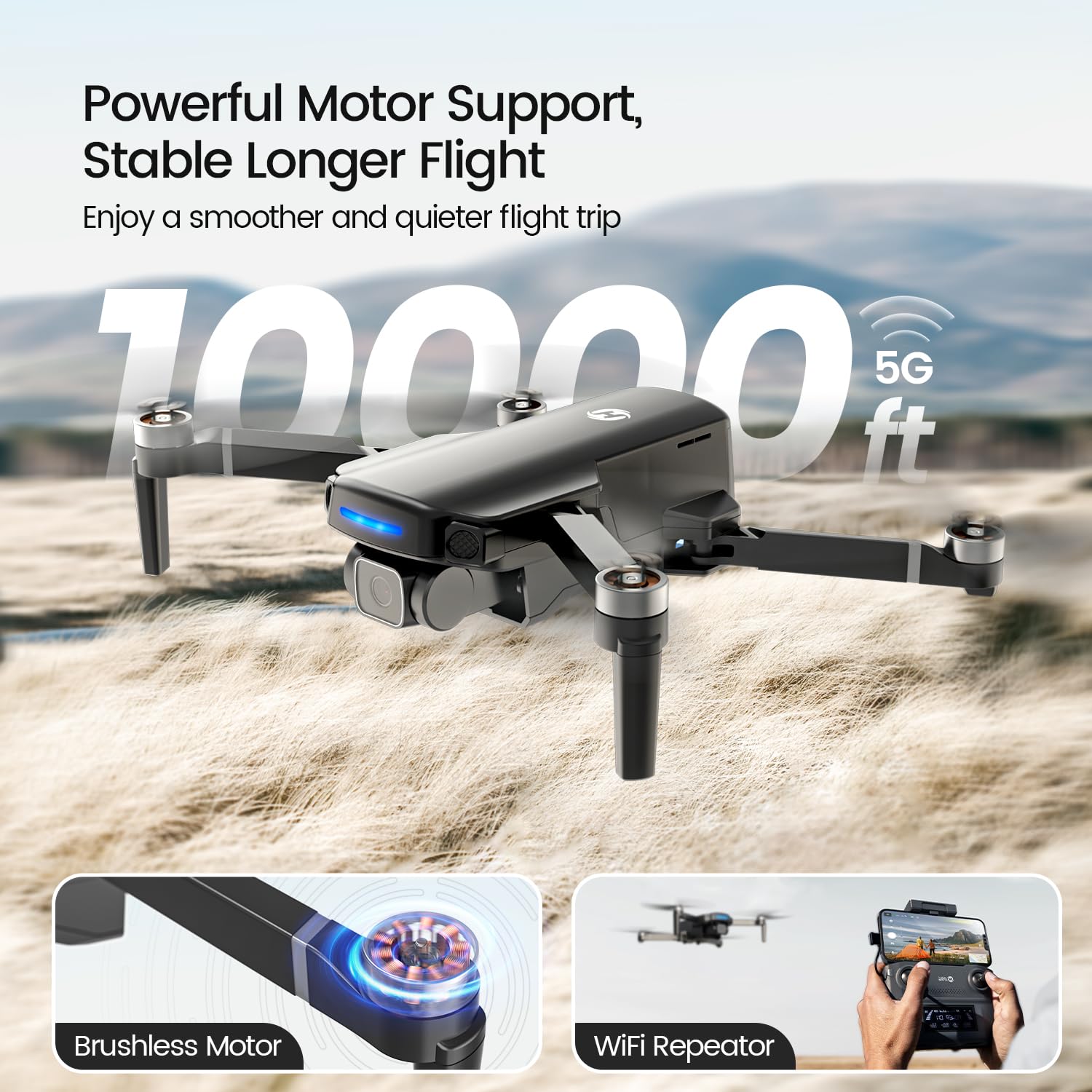 Foto 3 | Drones Gps Holy Stone Hs360s Con Cámara 4k Uhd Y 3 Baterías - Venta Internacional.