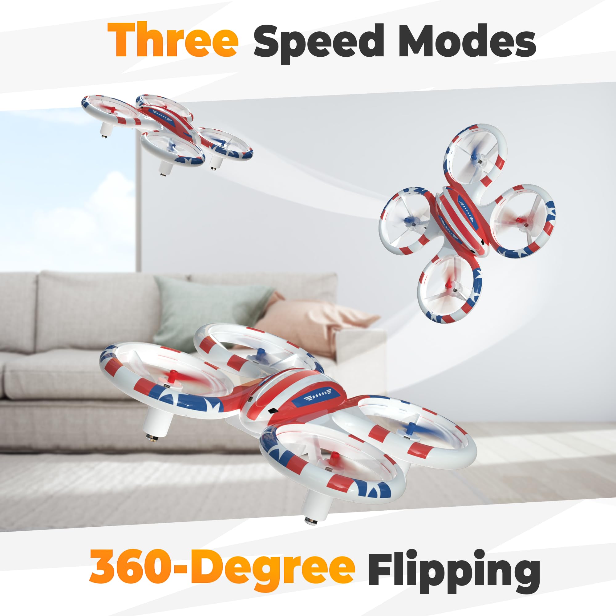 Foto 4 pulgar | Drone Bezgar Hq051 Para Niños Rc Indoor Con Led 3d Flip De 3 Velocidades - Venta Internacional.