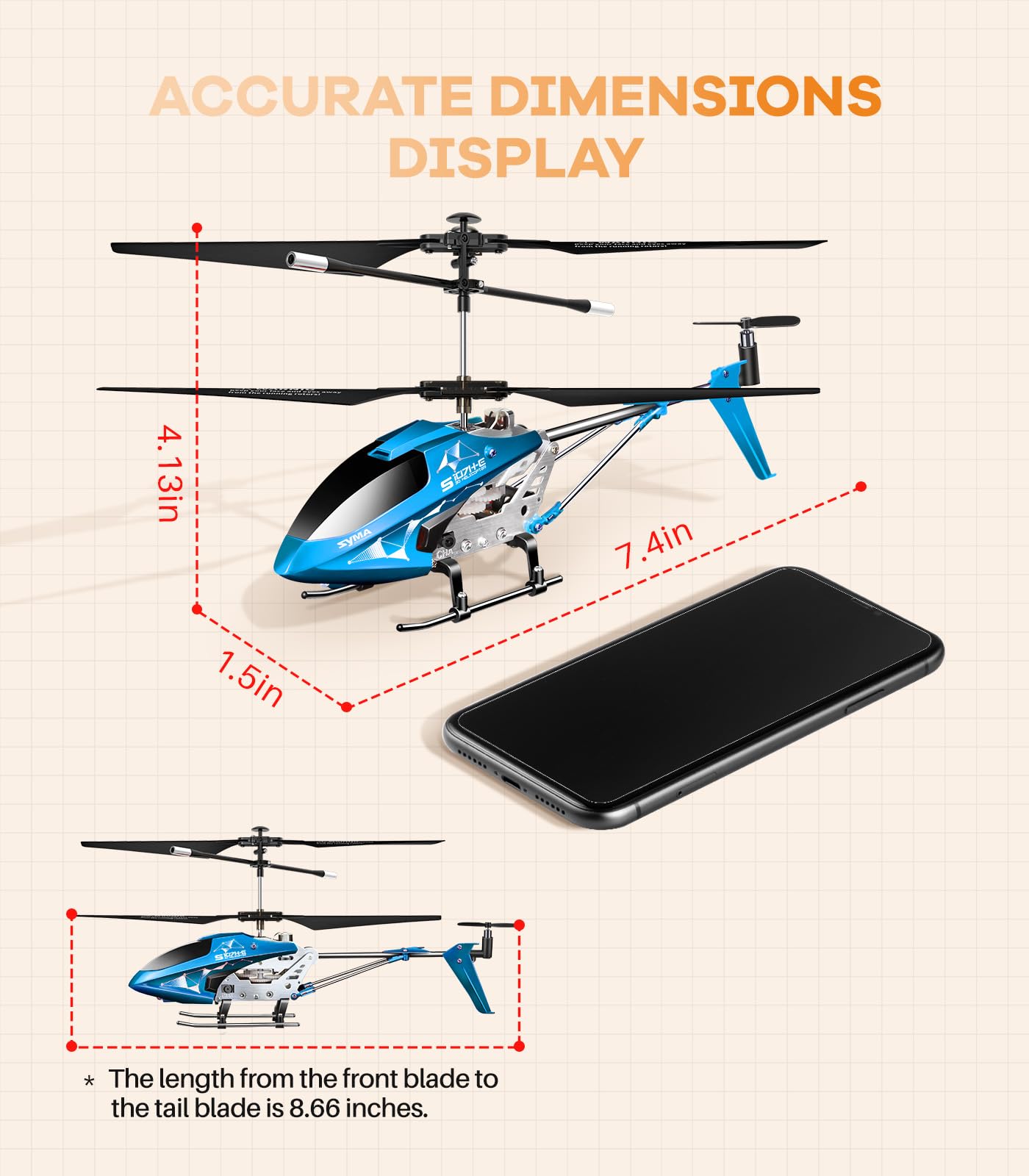 Foto 6 | Helicóptero Teledirigido Syma S107h-e Altitude Hold Blue - Venta Internacional.