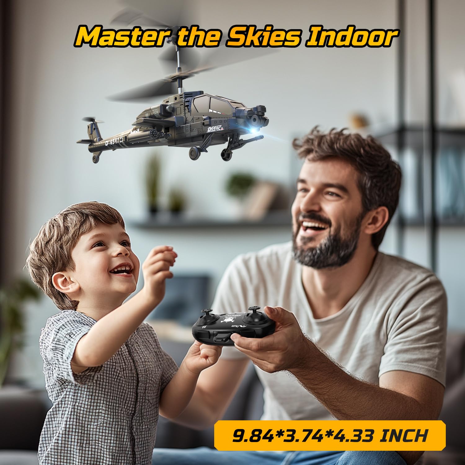 Foto 8 pulgar | Helicóptero RC Deerc Armed Attack 2.4 Ghz 26 Minutos de Tiempo de Vuelo - Venta Internacional