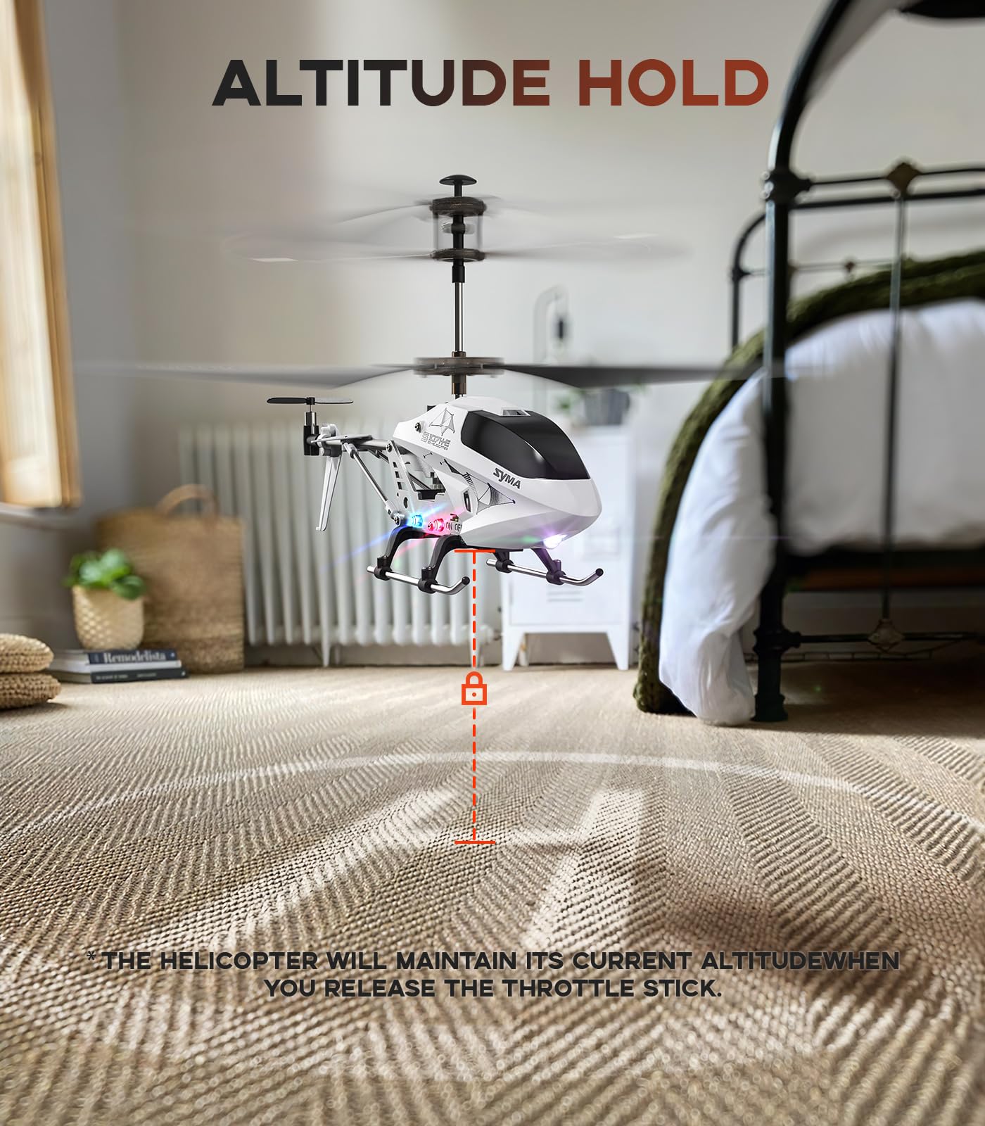 Foto 7 pulgar | Control Remoto Rc Helicopter Syma Altitude Hold Para Niños, Blanco - Venta Internacional.
