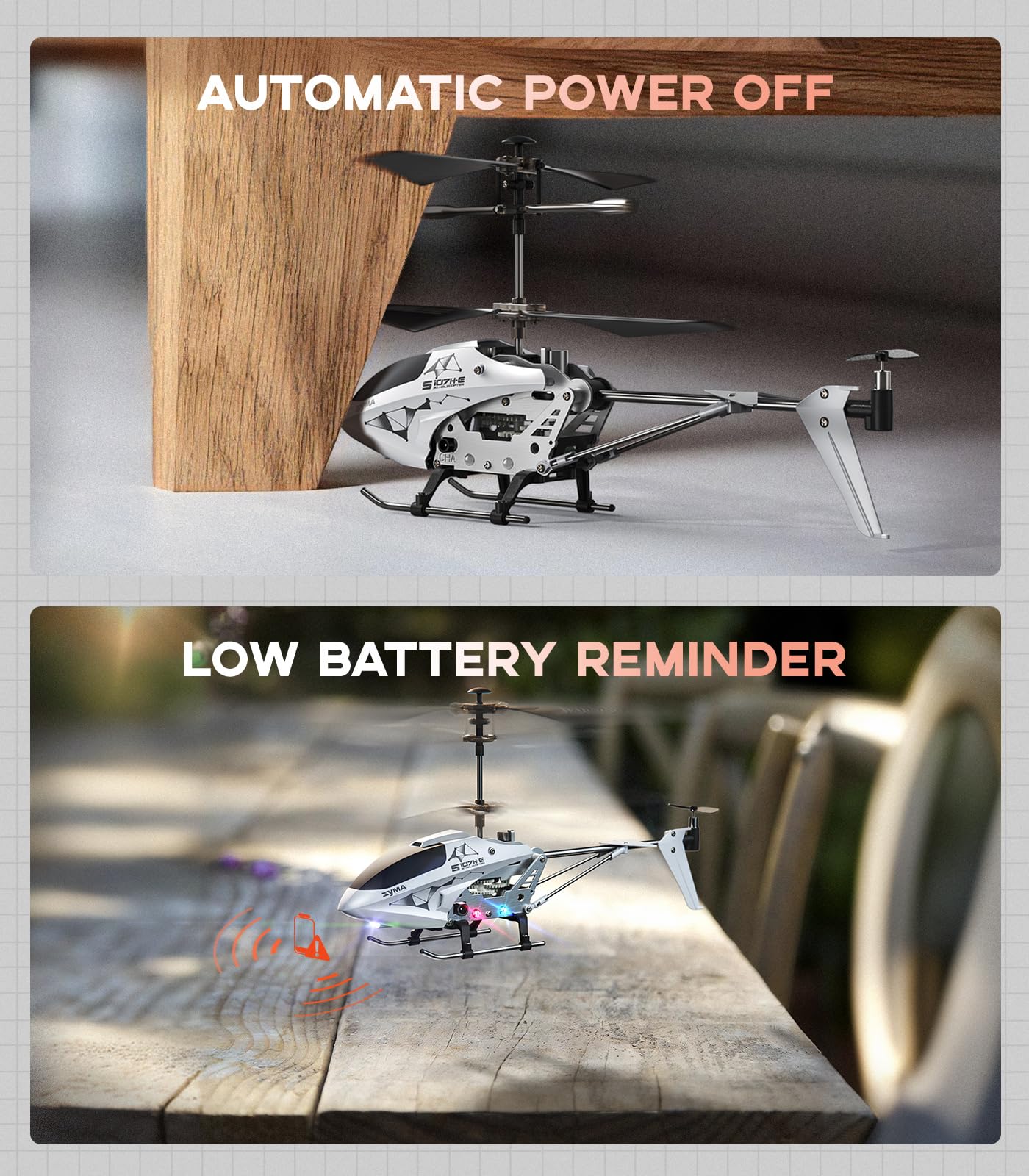 Foto 8 pulgar | Control Remoto Rc Helicopter Syma Altitude Hold Para Niños, Blanco - Venta Internacional.