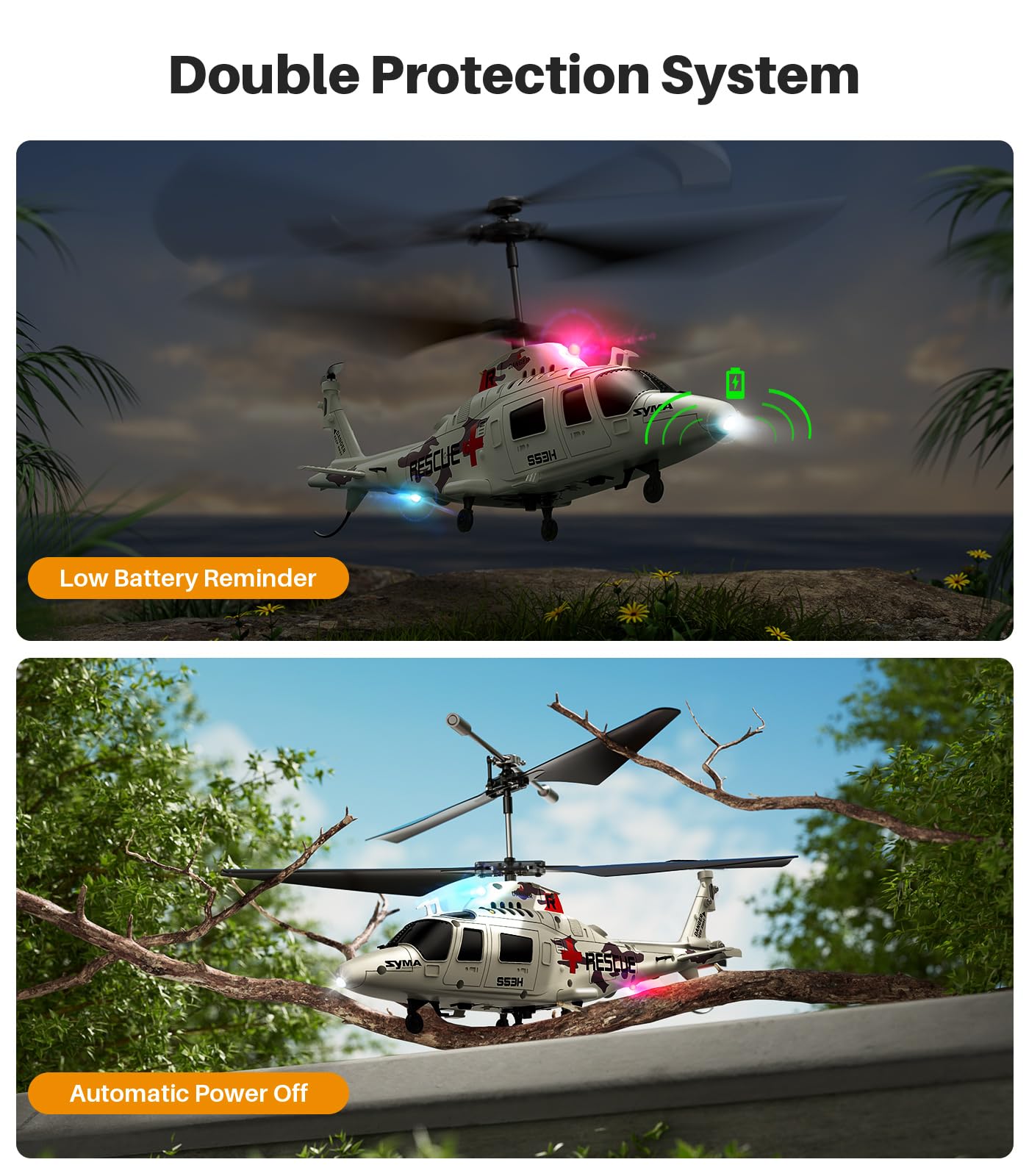 Foto 5 pulgar | Helicóptero De Control Remoto Syma S53h Rescue Con Control De Altitud - Venta Internacional.