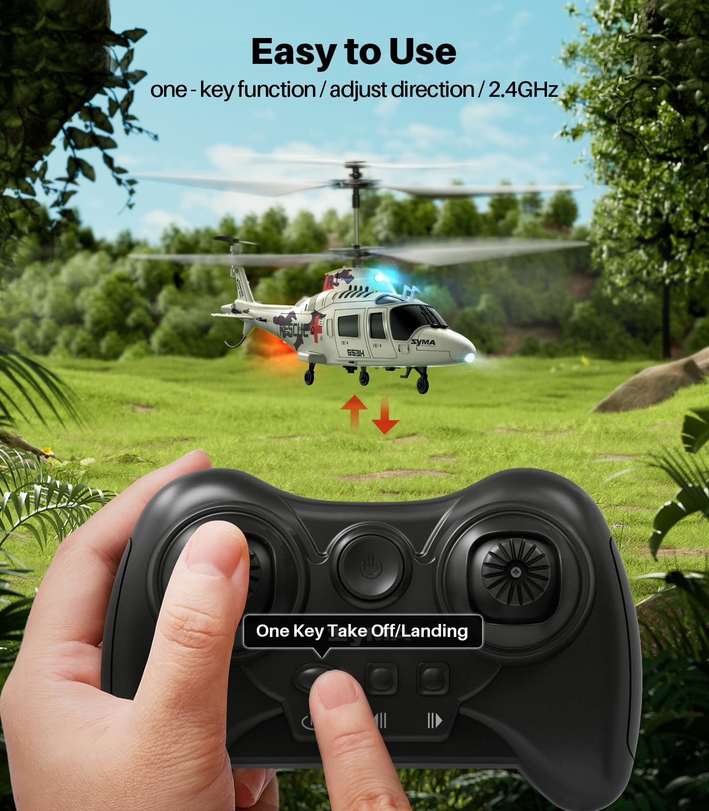 Foto 8 pulgar | Helicóptero De Control Remoto Syma S53h Rescue Con Control De Altitud - Venta Internacional.