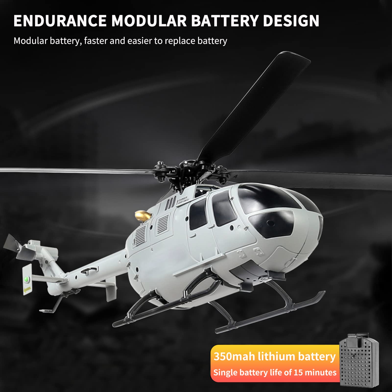 Foto 3 pulgar | Helicóptero Rc Goolrc C186 De Hélice Única, Giroscopio De 6 Ejes, 3 Baterías - Venta Internacional.