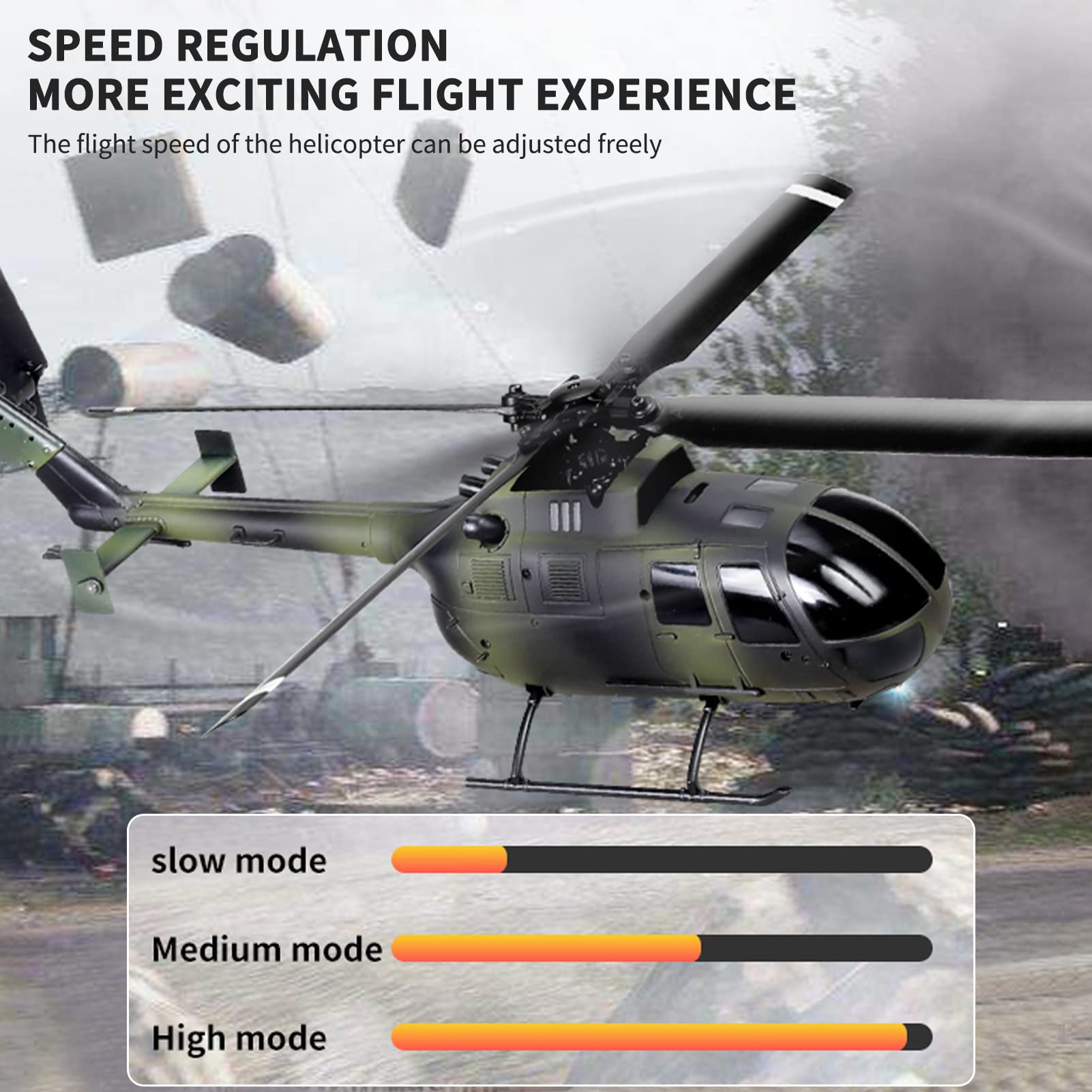 Foto 6 pulgar | Helicóptero Rc Goolrc C186 De Hélice Única, Giroscopio De 6 Ejes, 3 Baterías - Venta Internacional.
