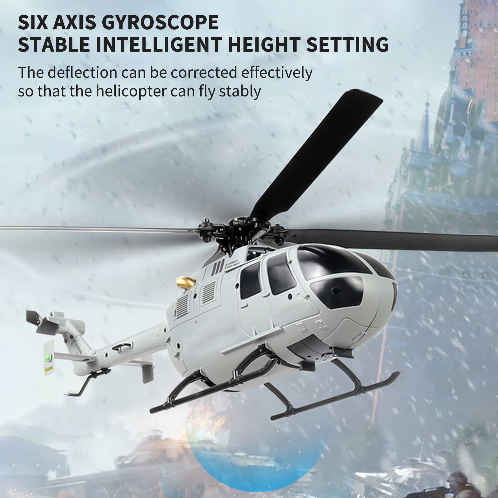 Foto 7 | Helicóptero Rc Goolrc C186 De Hélice Única, Giroscopio De 6 Ejes, 3 Baterías - Venta Internacional.