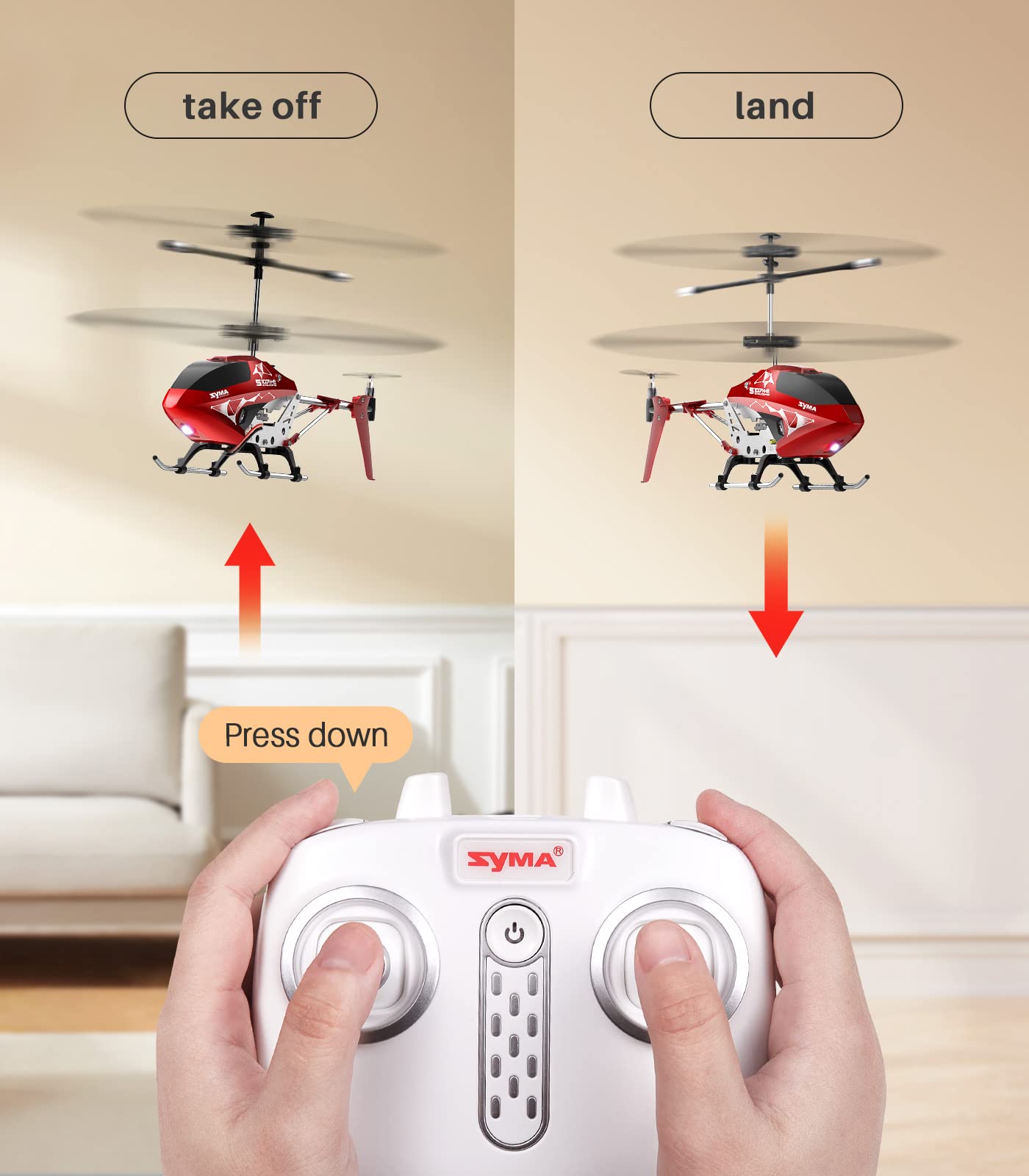 Foto 5 pulgar | Helicóptero Rc Syma Con Batería Altitude Hold 2 Para Niños Y Adultos - Venta Internacional.