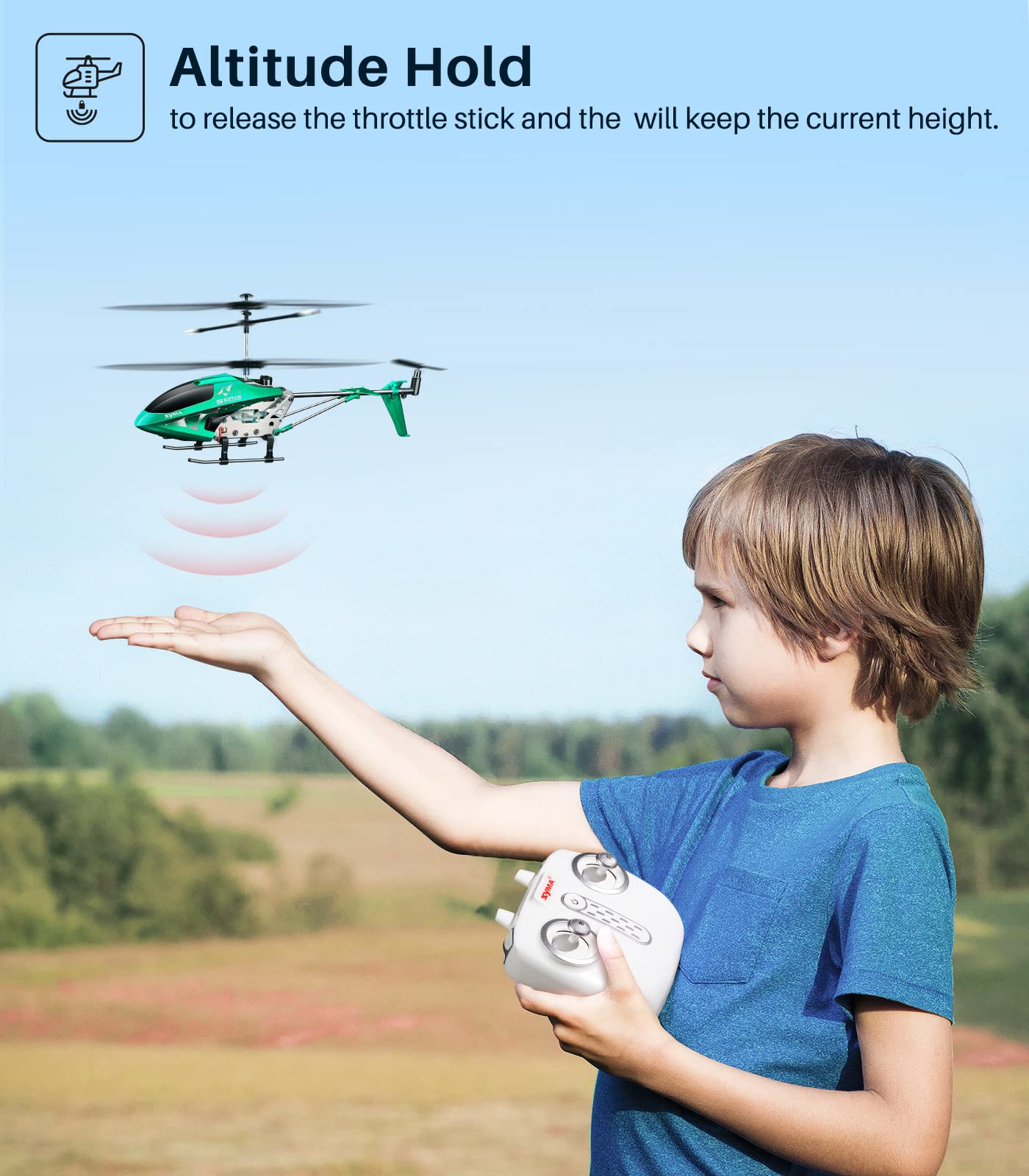 Foto 3 | Helicóptero de Control Remoto Syma S107H-E Altitude Hold 16 Min - Venta Internacional