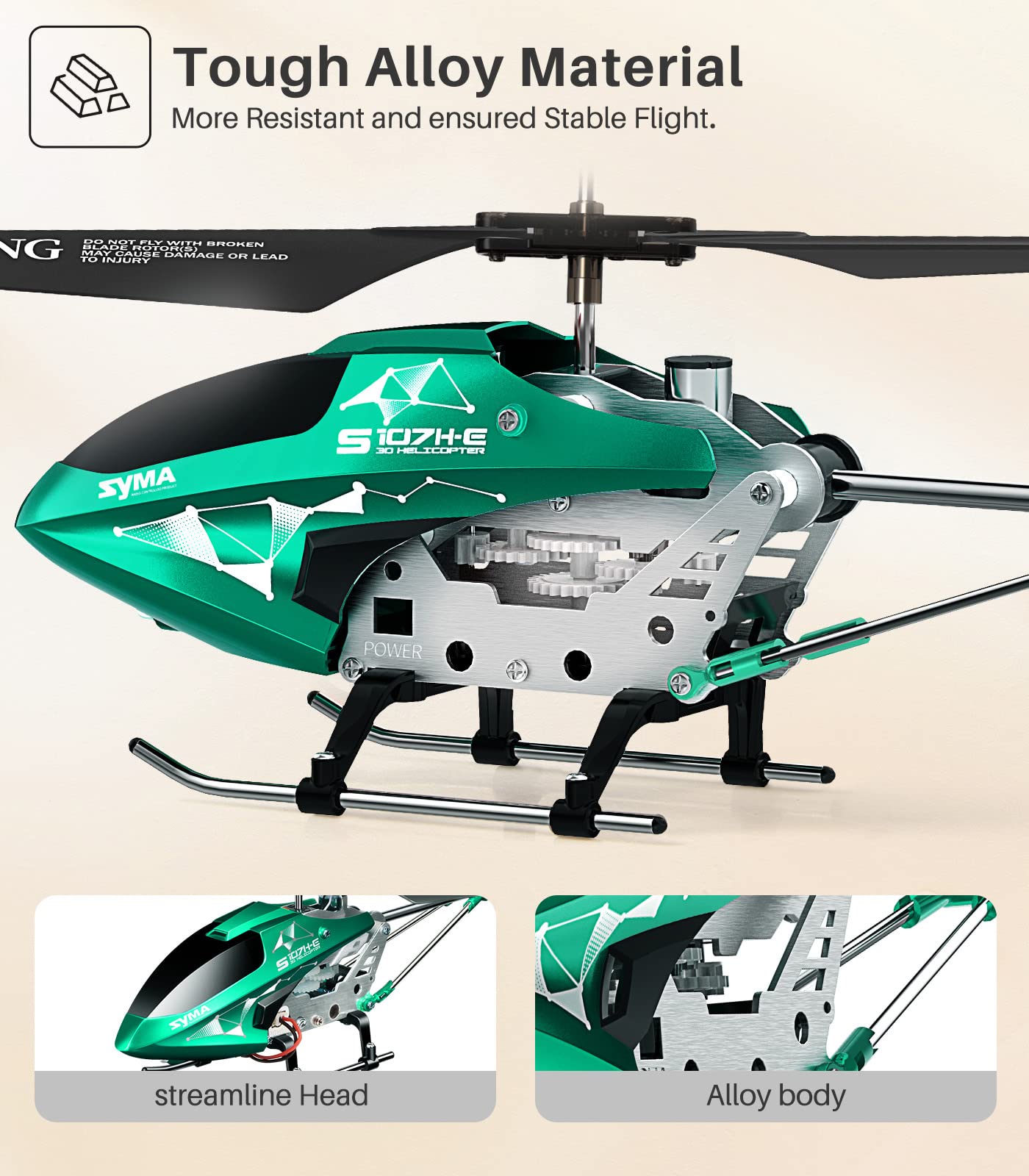 Foto 6 pulgar | Helicóptero de Control Remoto Syma S107H-E Altitude Hold 16 Min - Venta Internacional
