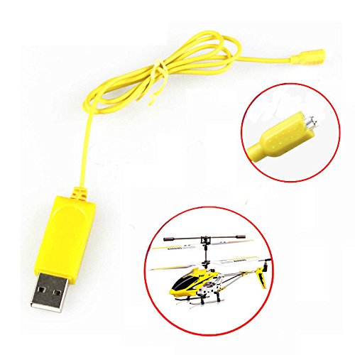 Foto 3 pulgar | Cable Cargador De Helicóptero Rc, Piezas De Carga S107 S105, Amarillo - Venta Internacional.